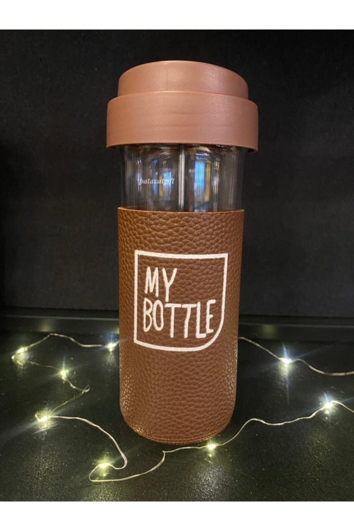 Patavat Cam Kupa French Press Yeni Model Bardak Filtre Kahve & Bitki Çayı Kupası 450 Ml Kahverengi