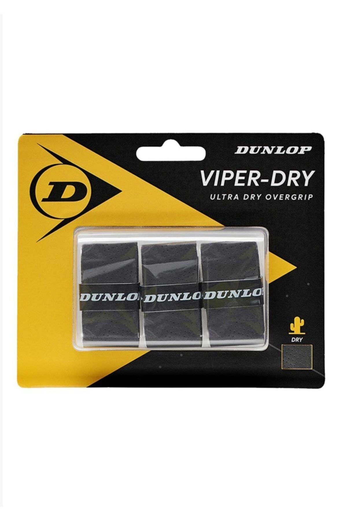 DUNLOP Viper-dry 3'lü Siyah Tenis Overgrip
