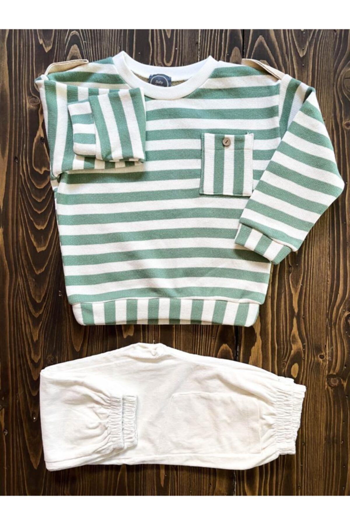 baby kunns Sweat Kadife Pantolon Takım