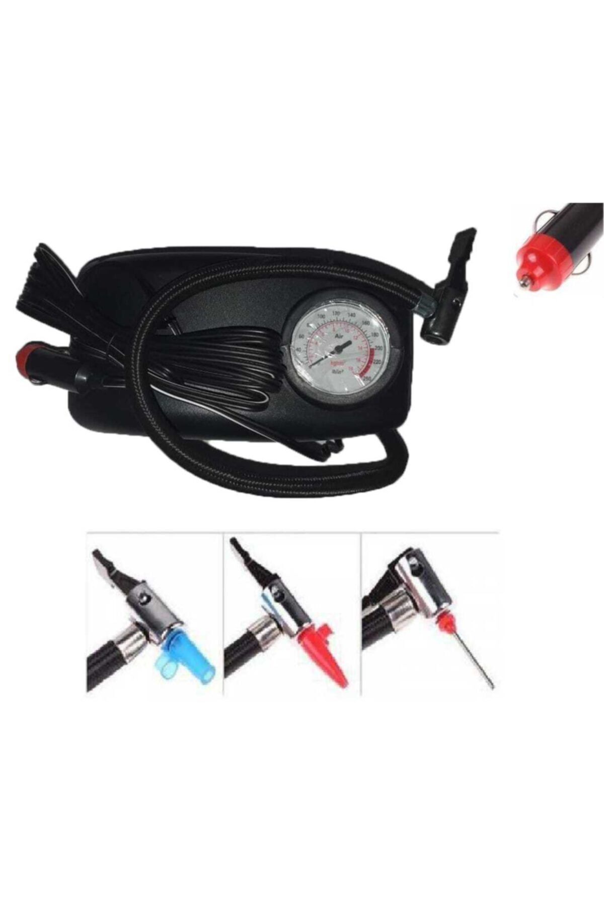 quwix 250 Psı Çakmaklık Girişli Küçük Hava Kompresörü Ticari Araç Oto Çakmaklıklı Mini Lastik
