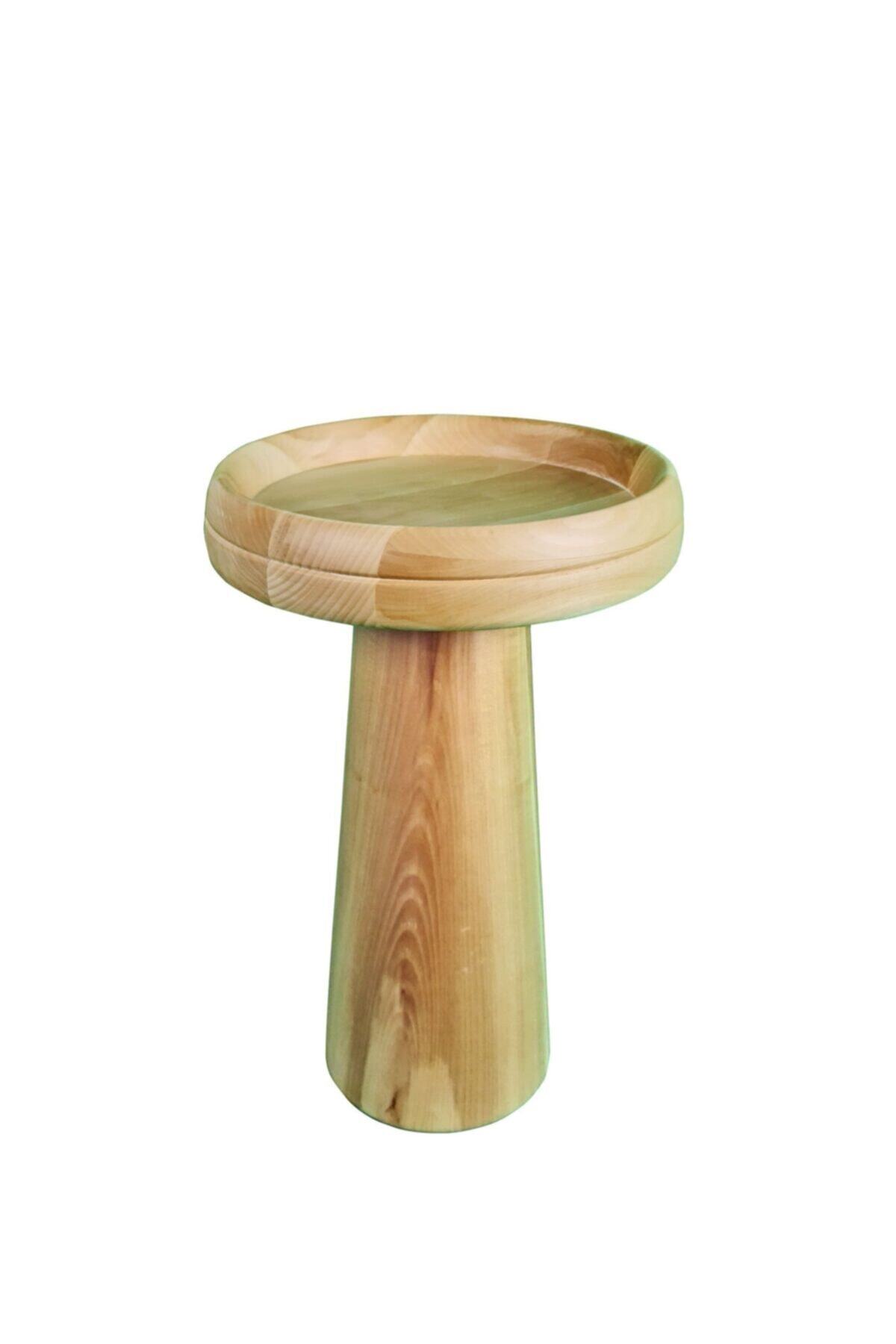 Kunst Mushroom Nature Side Sehpa 35x50 - Doğal