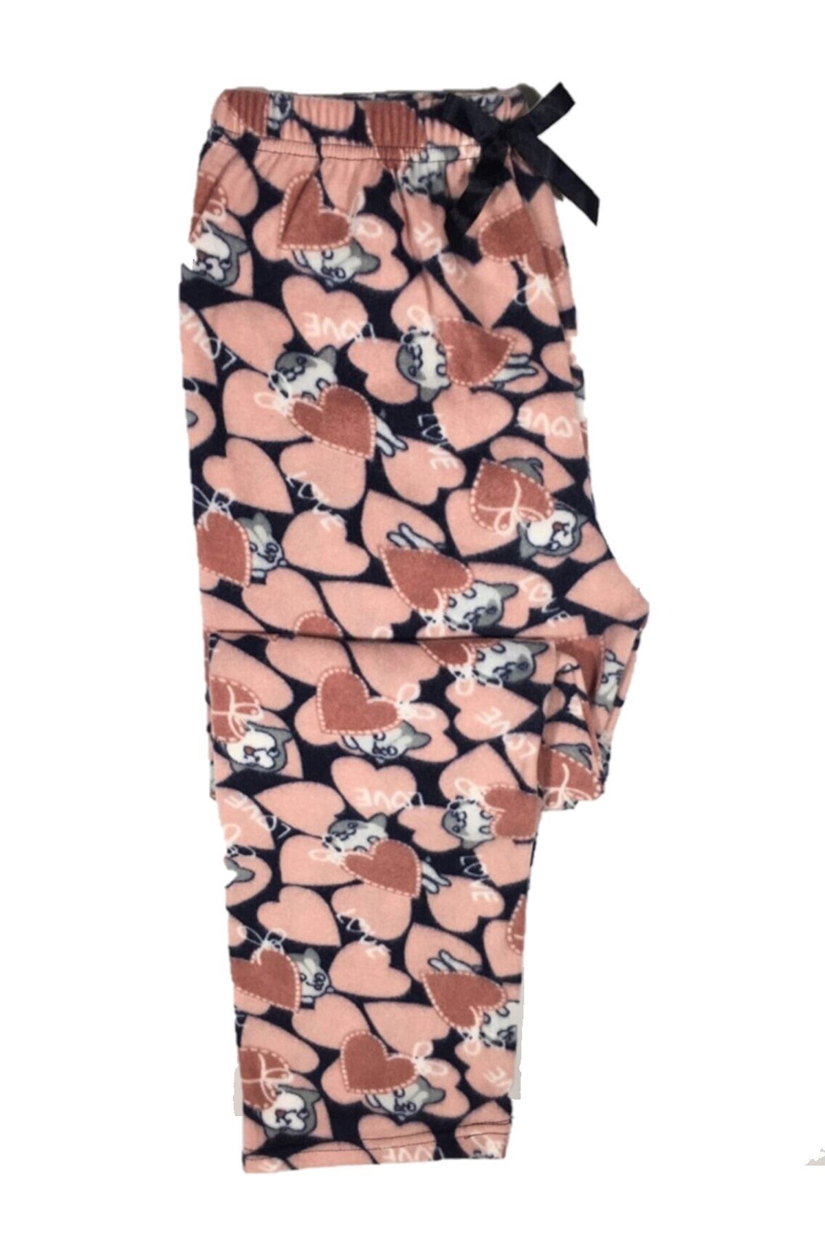 SadeKuru Kadın Battal Polar Cepli Pijama Altı