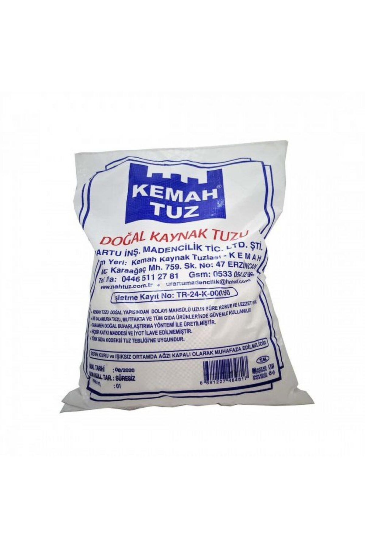 Kemah Tuz Erzincan U Doğal Kaynak Tuz 10 Kg