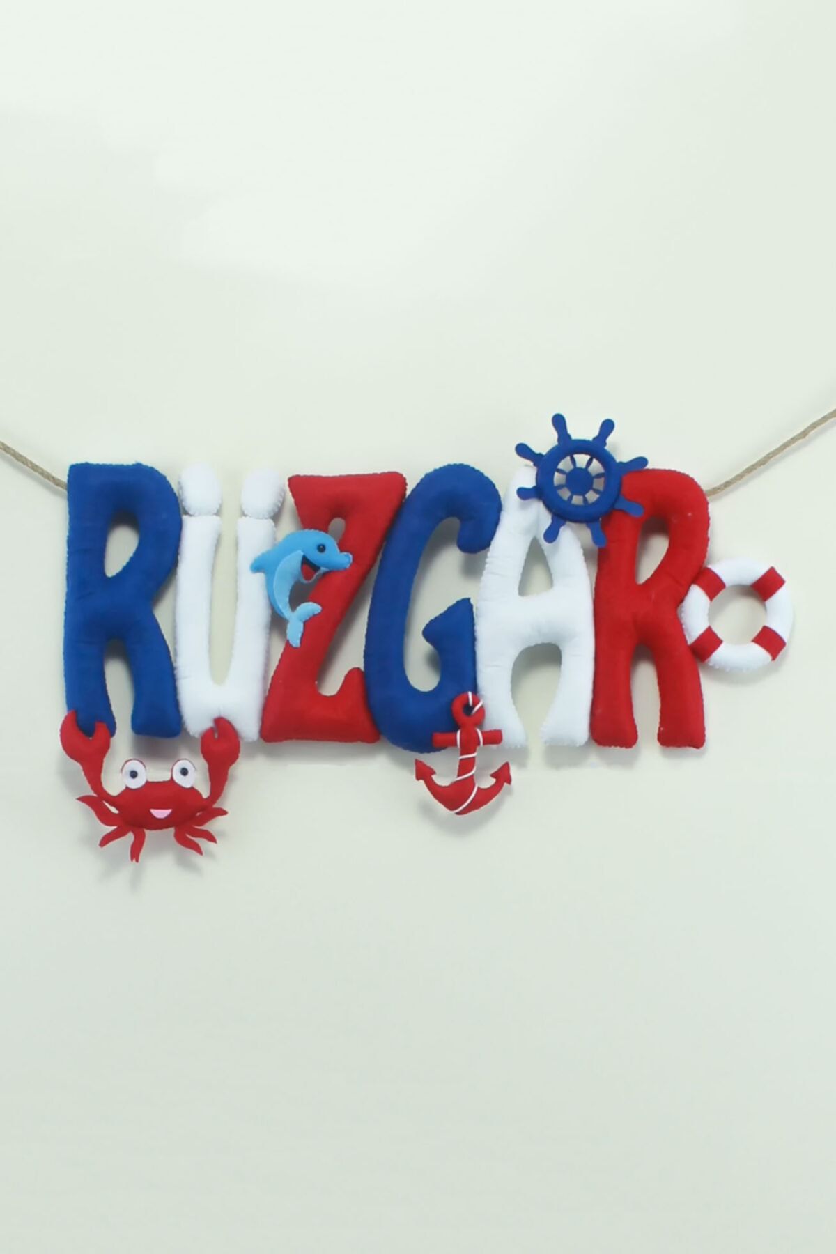 Renkli Hayallerim Rüzgar Isimli Denizci Bebek Kapı Süsü