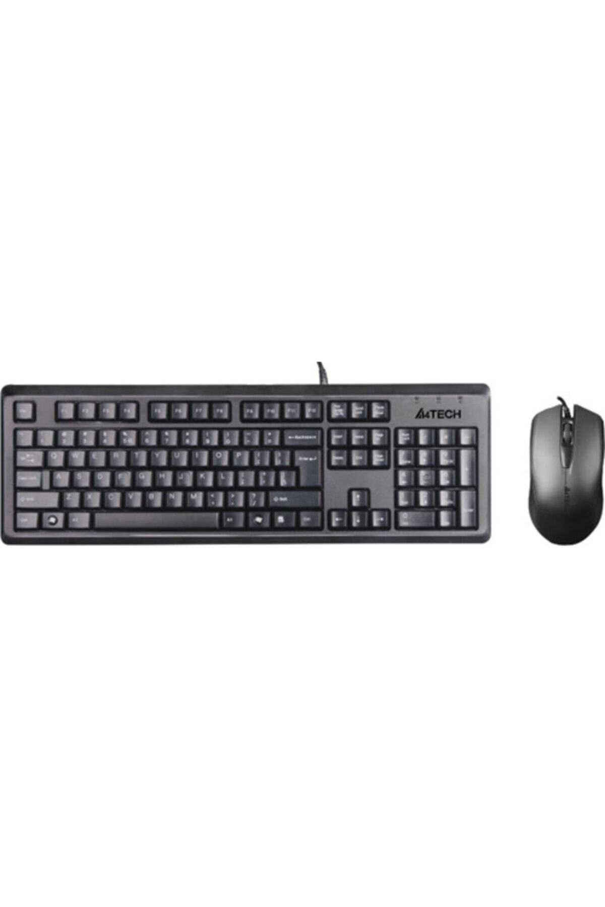 A4 Tech Kr-9276 Kablolu Q Klavye Mouse Set Sıyah
