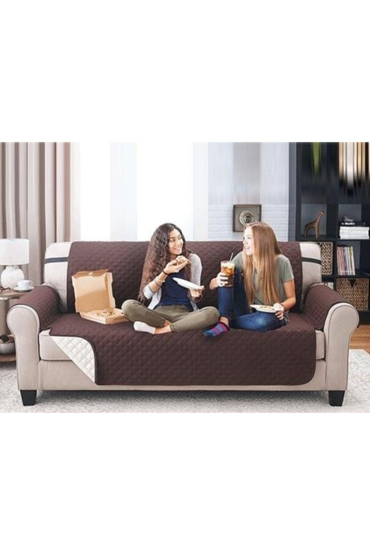Mbois 3+2+1+1 Çift Taraflı Kapitoneli Koltuk Örtüsü 2 Adet Tek+1 Adet 3 Kişilik Ve 1 Adet 2 Kişilik Takım(