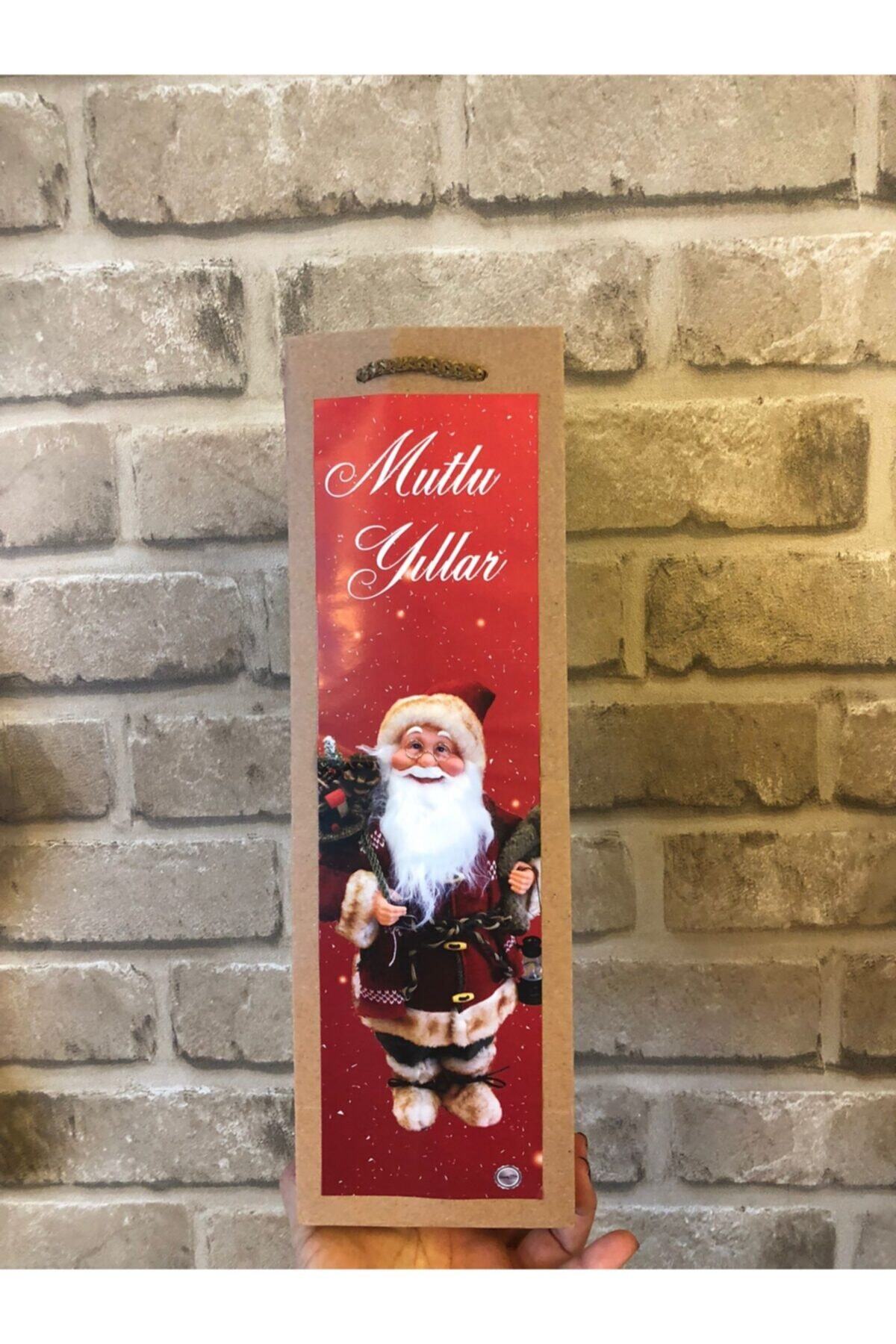 HoneyStix Türkiye Noel Baba Desenli Yılbaşı Şarap Torba Çantalar 5'li