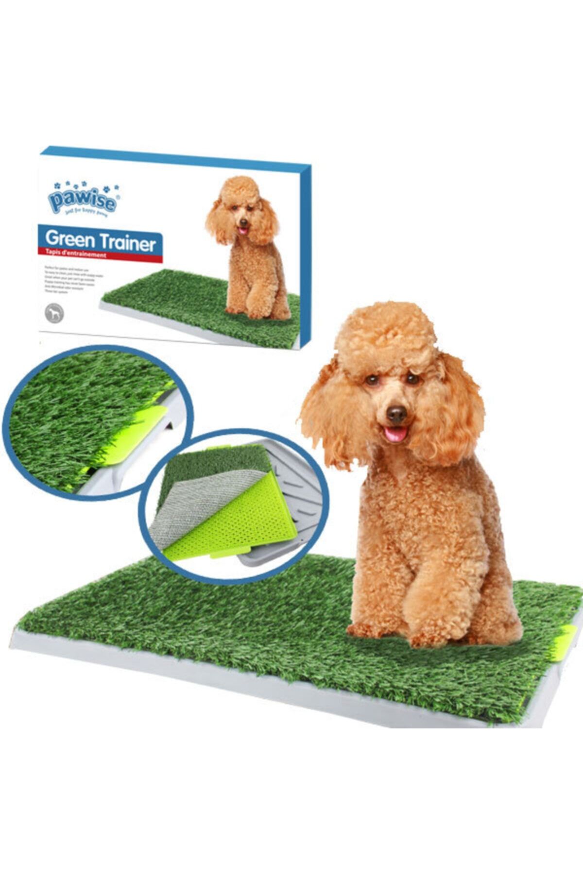 Durbuldum Pawise Köpek Çiş Eğitimi Yapay Çimli Tuvalet Kabı