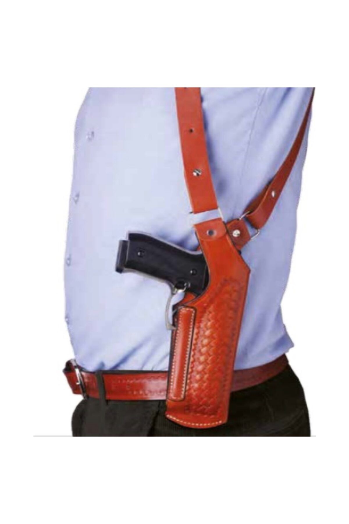 Merkezav Yaylı Koltuk Altı Deri 9mm Kılıfı Siyah