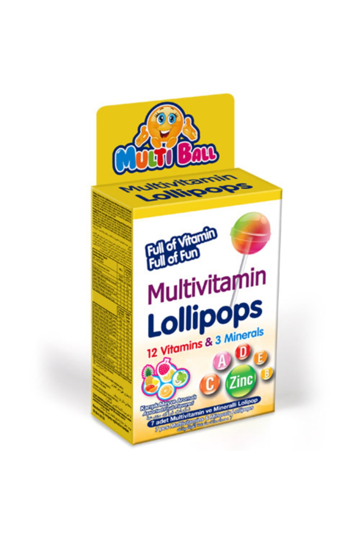 Multi Jelly Multiball Mültivitamin Lolipop 7 Adet