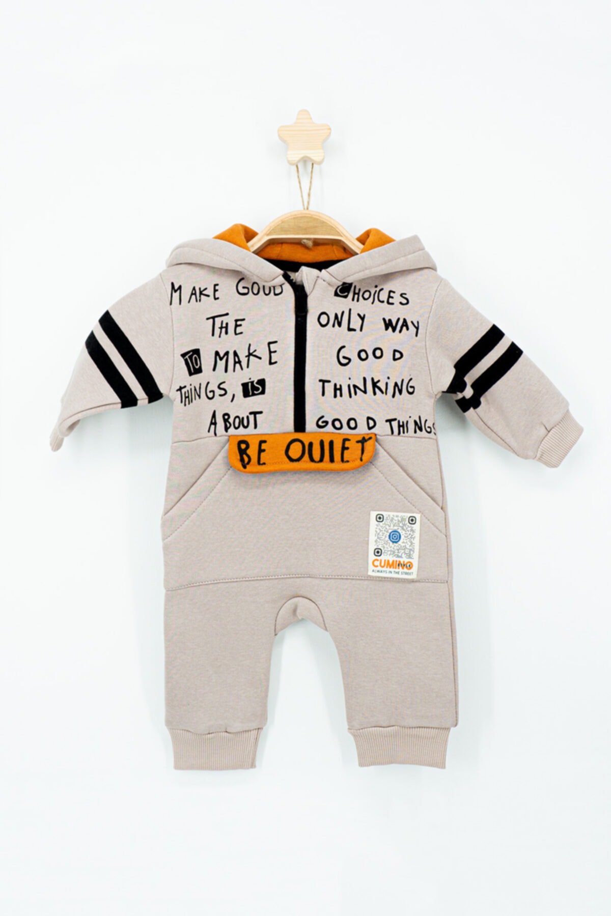 bofibo Kapşonlu Spor Erkek Bebek Tulumu