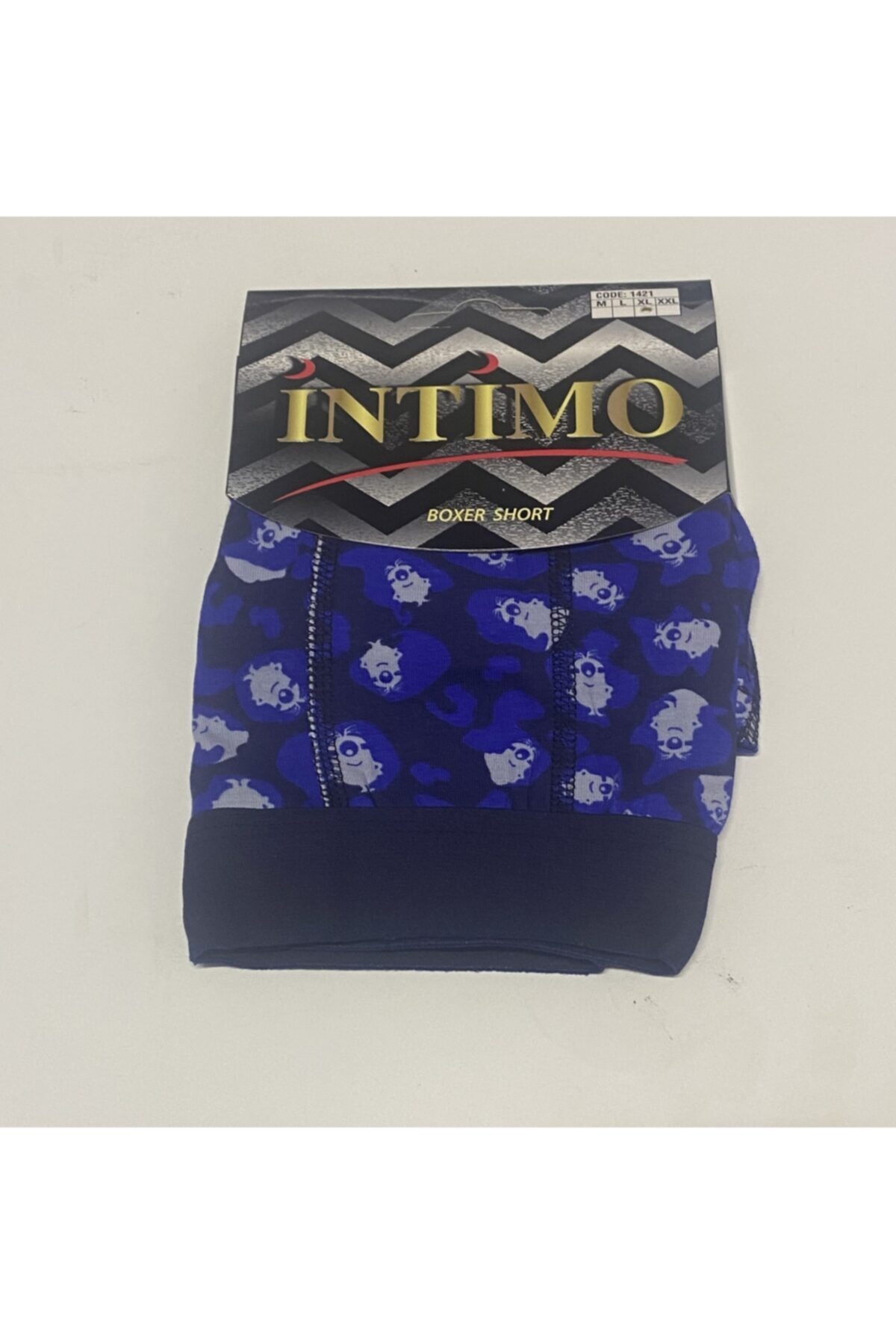 intimo Desenli Likralı Boxer Desenli