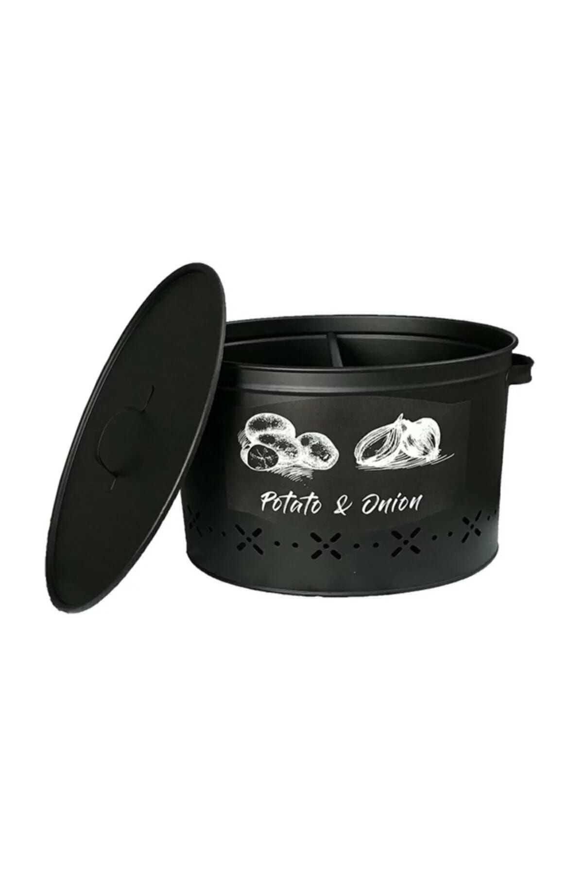 MebSanal Metal 2 Bölmeli Patates Soğan Saklama Kabı