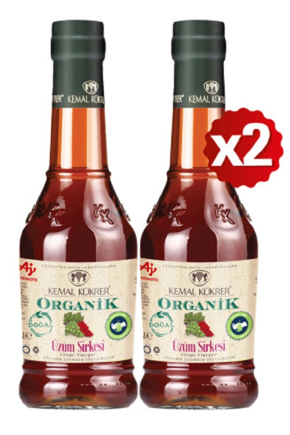Kemal Kükrer Organik Üzüm Sirkesi - 500 ml x 2 Adet