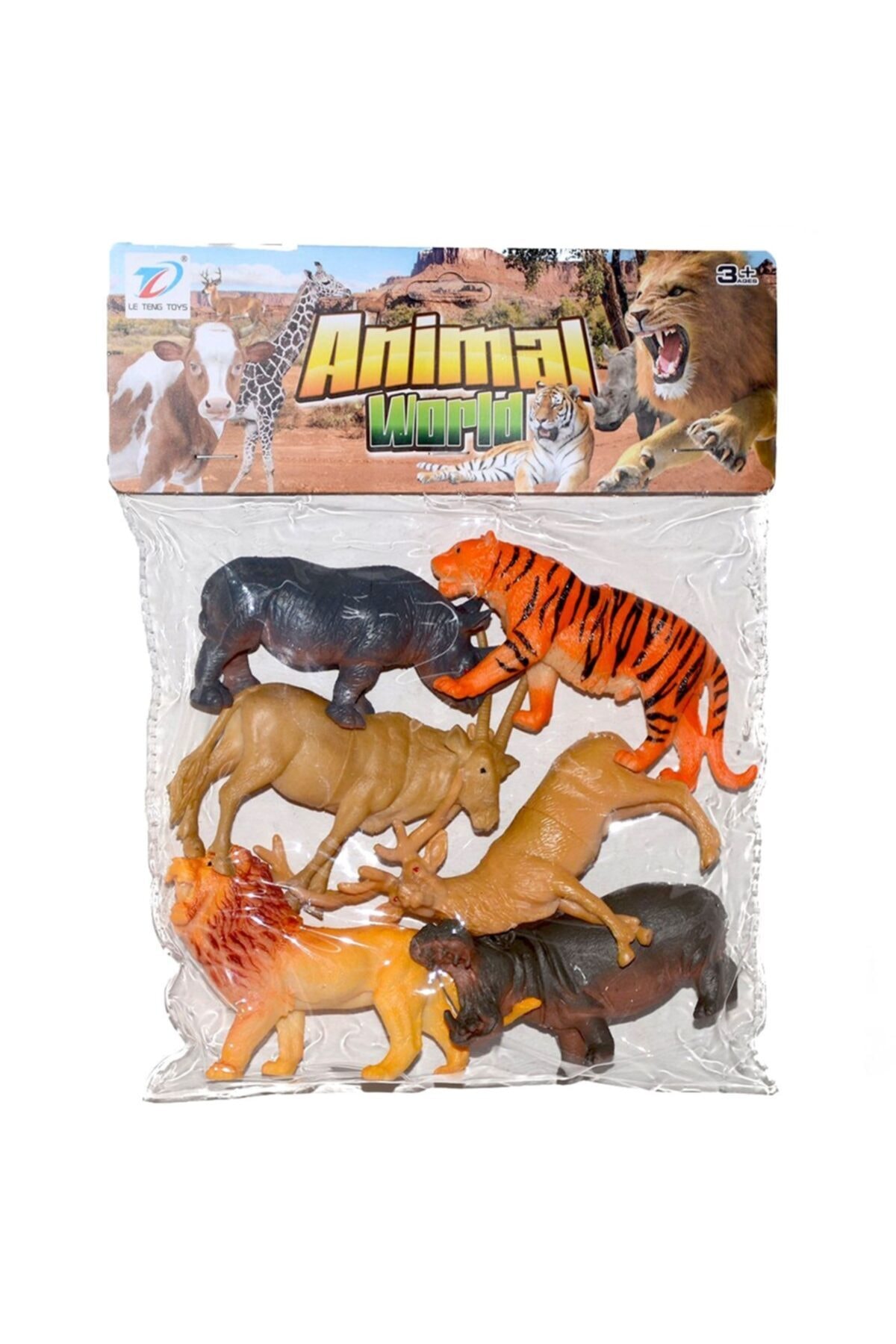 Burnis Toy Poşette 6 Parça Vahşi Hayvan Seti 888b-2 Oyuncak