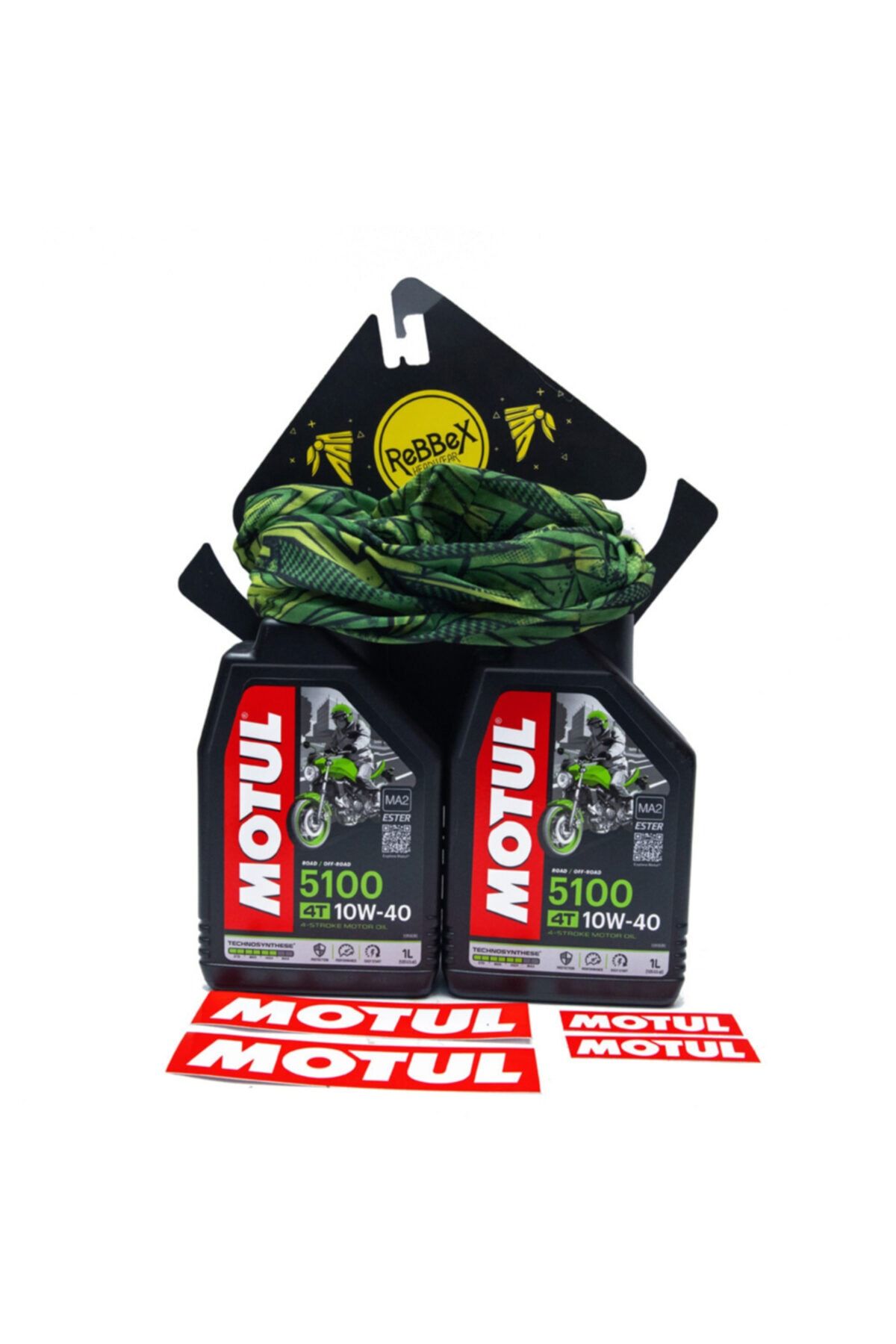 Motul 5100 10w 40 Motor Yag ı 2 Adet Rebbex Baff+ Stiker Hediyeli