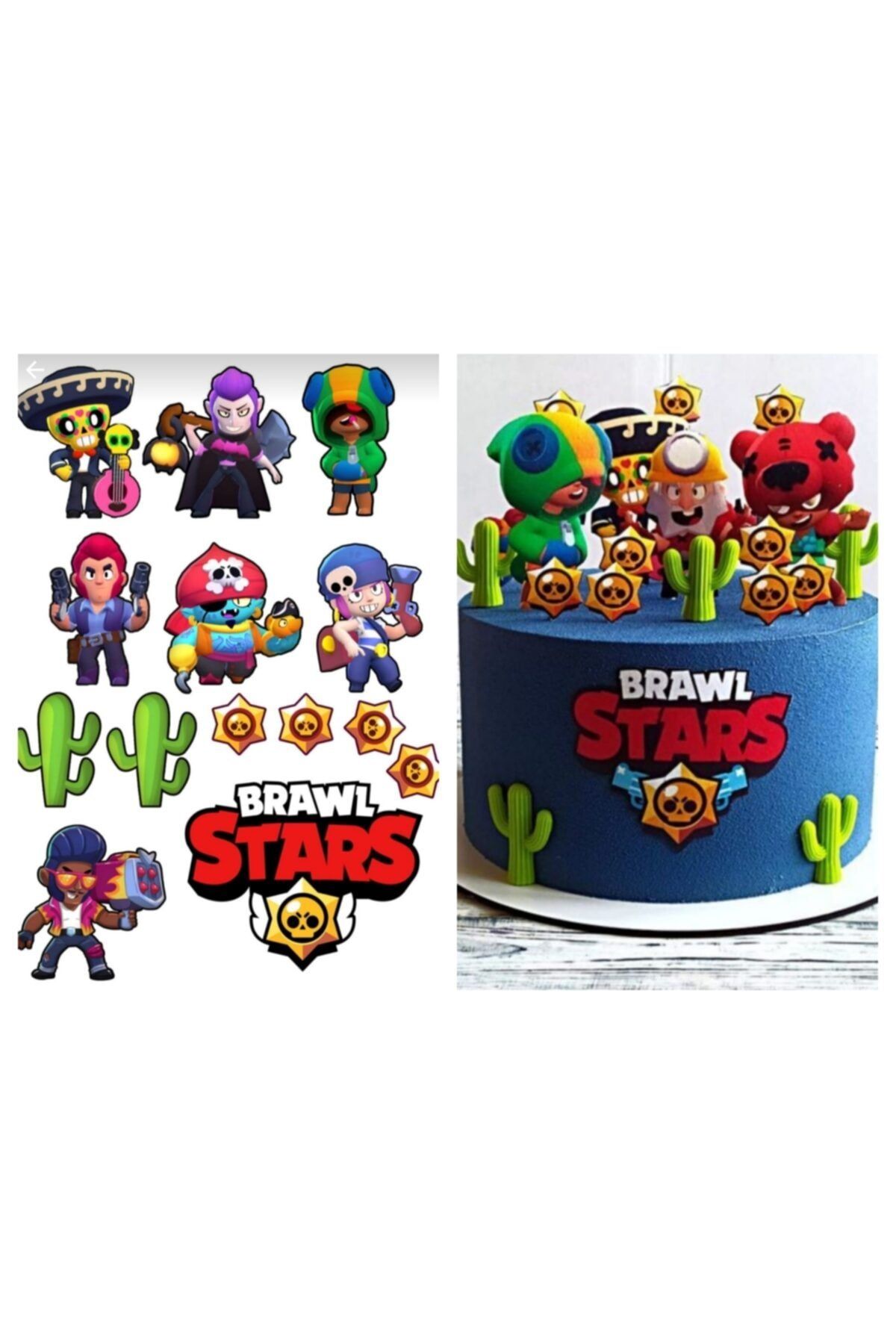 SEVVOM Boutique Brawl Stars Yenilebilir Resimli Pasta Ve Kurabiye Baskı Kağıdı