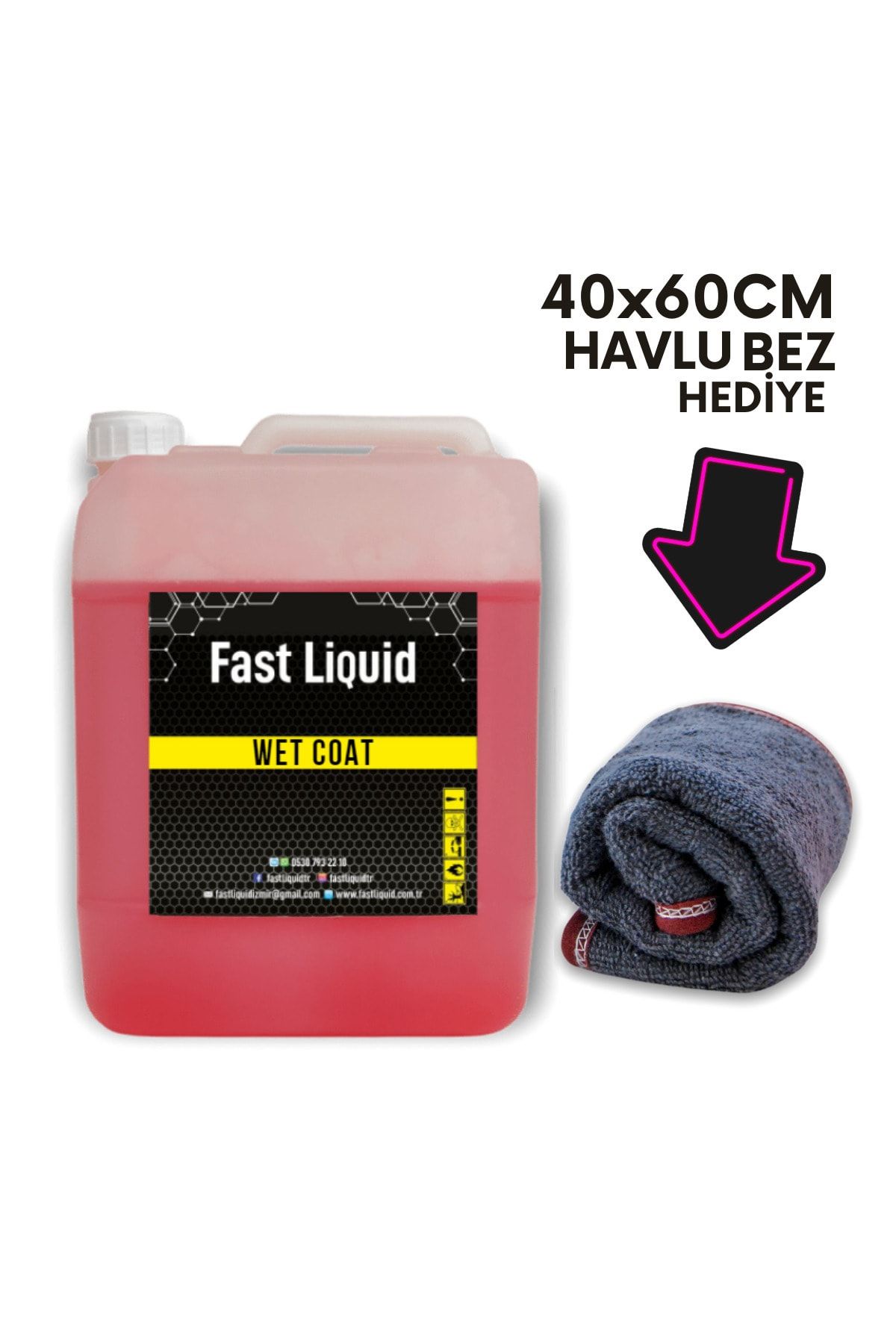 Fast Liquid Wet Coat 5 Lt - Seramik Katkılı Hızlı Cila & Nano Boya Koruma & Islak Cila