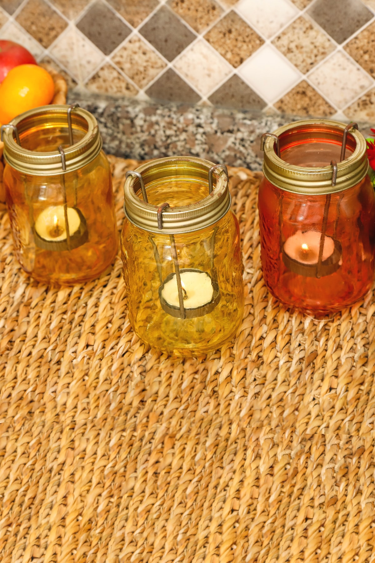 Deve 3'lü Kavanoz Mumluk Seti