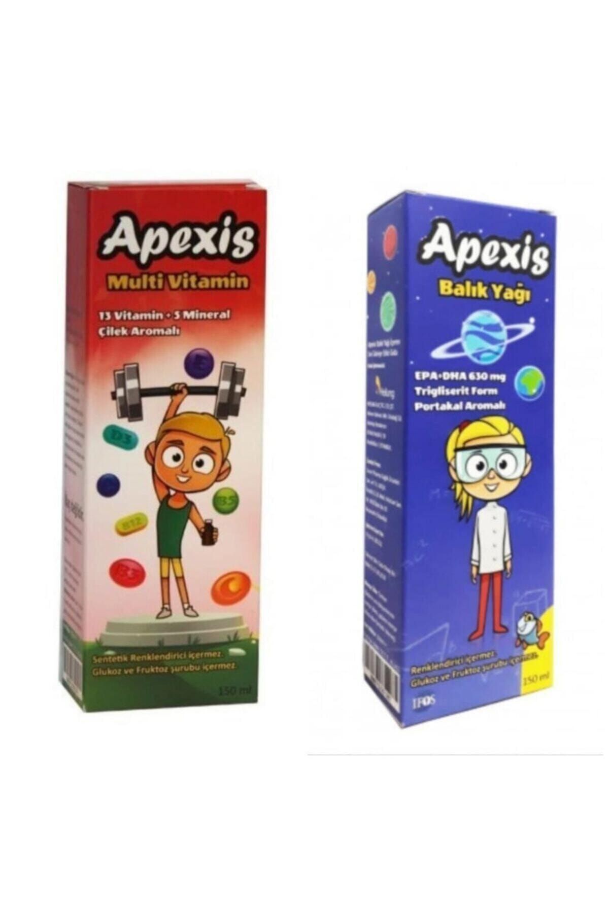 Apexis Multivitamin 150 ml+ Balık Yağı 150 ml 2 Li Set Kofre