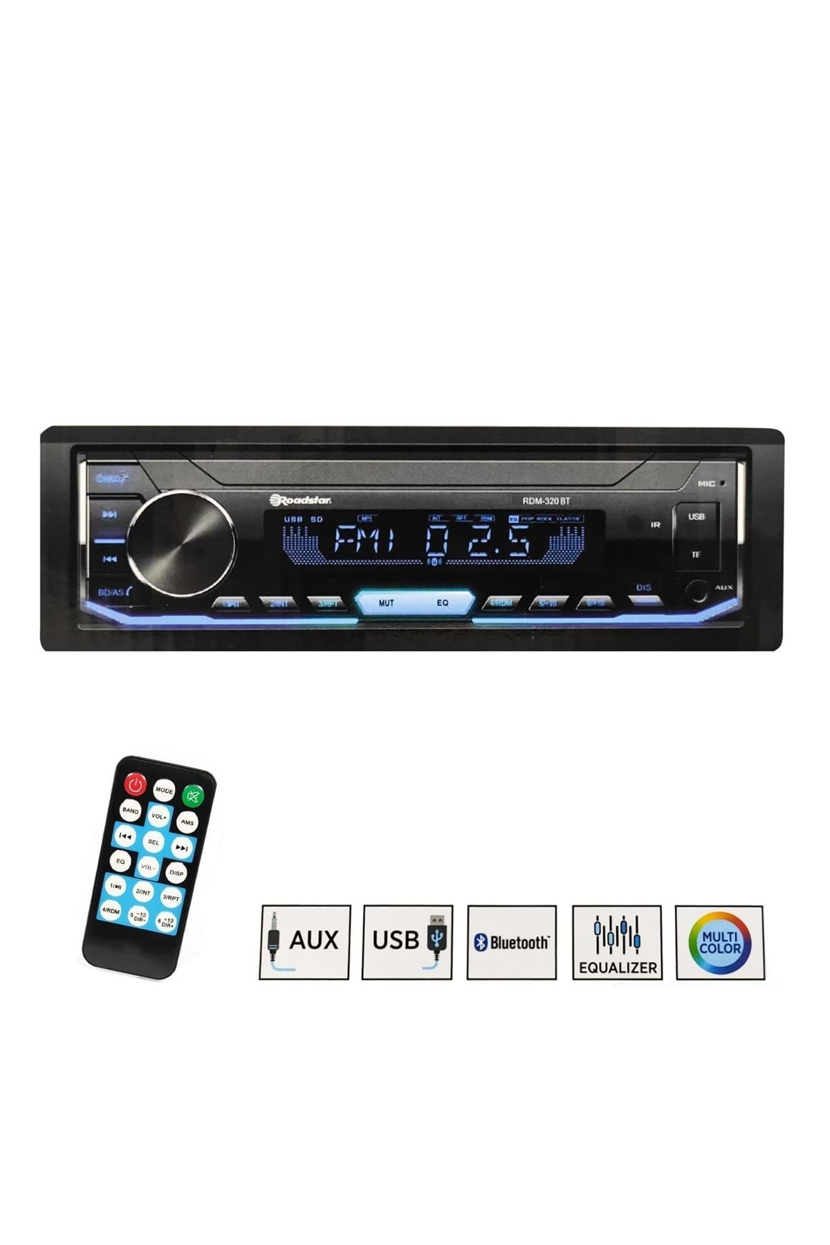 POLAXTOR Roadstar Oto Teyp 4x50w Bt/usb/sd/fm/aux Roadstar Rdm-320bt