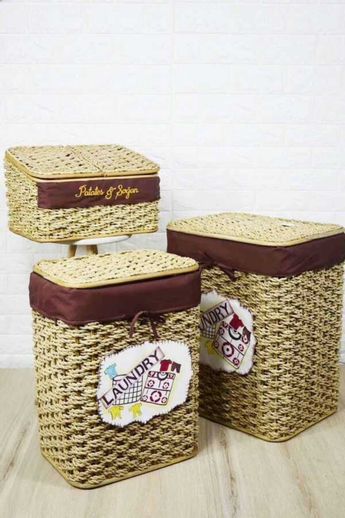 Laundry Hasır Sepet Seti