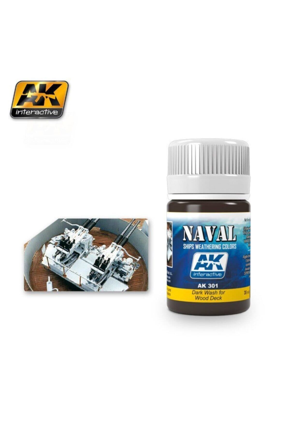 Ak İnteractive Ak Interactive 301 35 Ml. Koyu Tonlu Ahşap Eskitme Efekti, Wash Serisi Enamel Maket Boyası