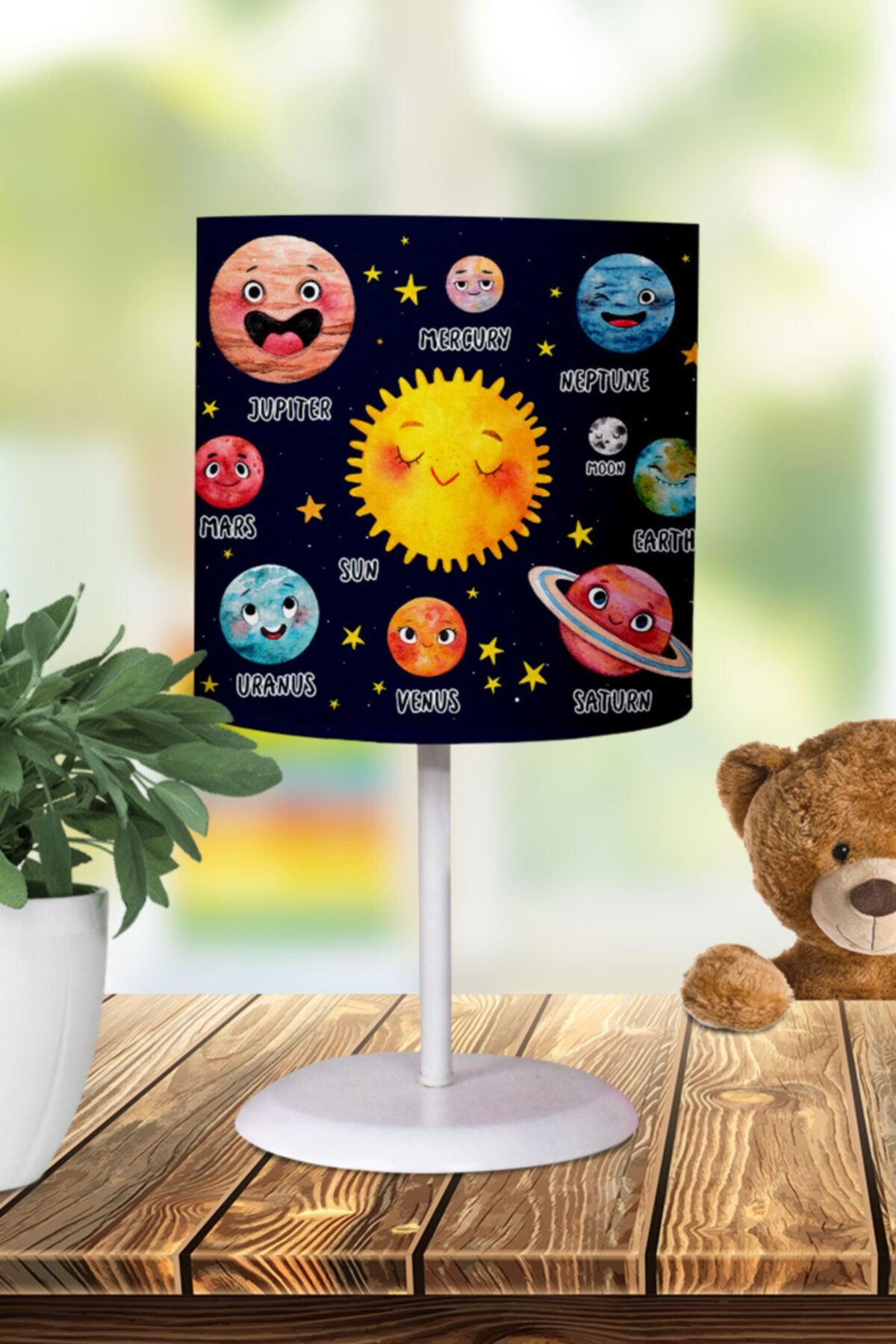 Moonstar Online Sevimli Uzay Çocuk Odası Abajur