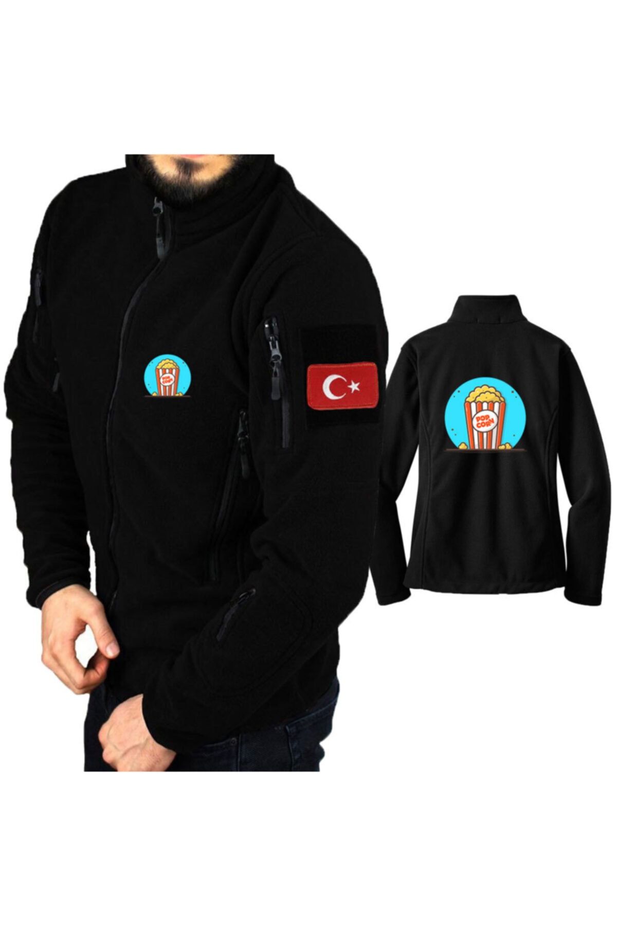 astak Popcorn Askeri Taktik Polar /mont Peç'li Bll1081