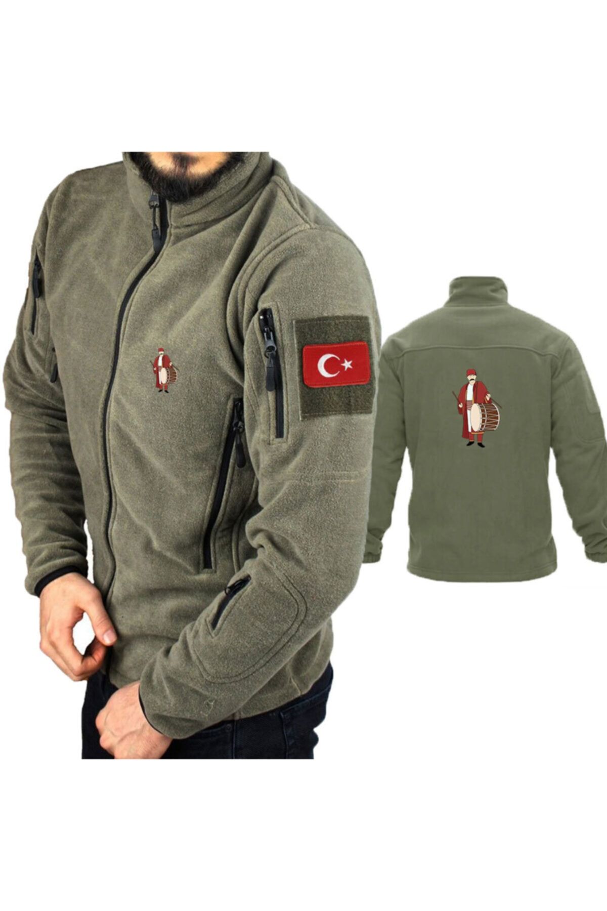 astak Osmanlı Davulçusu Askeri Taktik Polar Mont Peç'li Bll1498