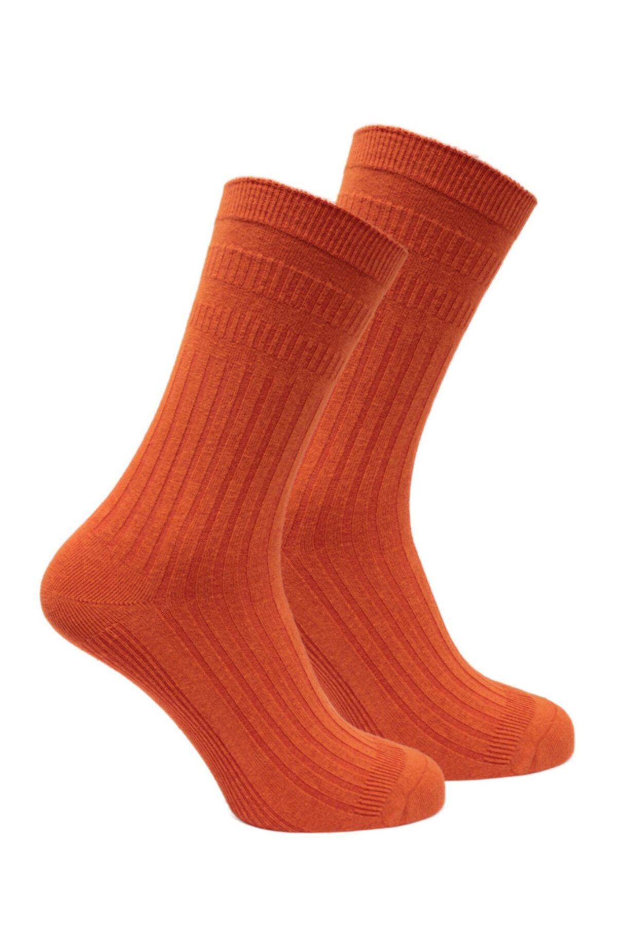 NORFOLK Unisex Turuncu Spicy Orange Rahat Kalıplı Diyabet Çorabı Joseph 2'li