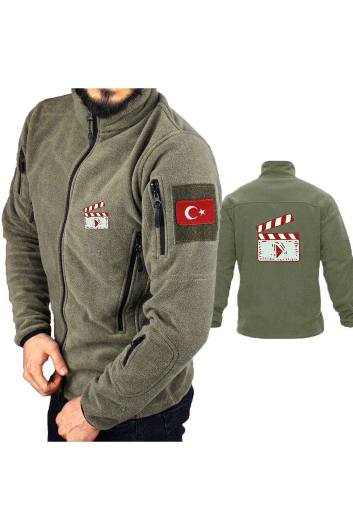 astak Film Askeri Taktik Polar /mont Peç'li Bll1078