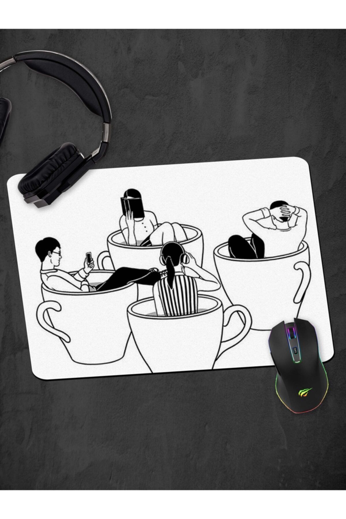 Panorama Ajans Minimal Fincan Büyük Boy Mouse Pad