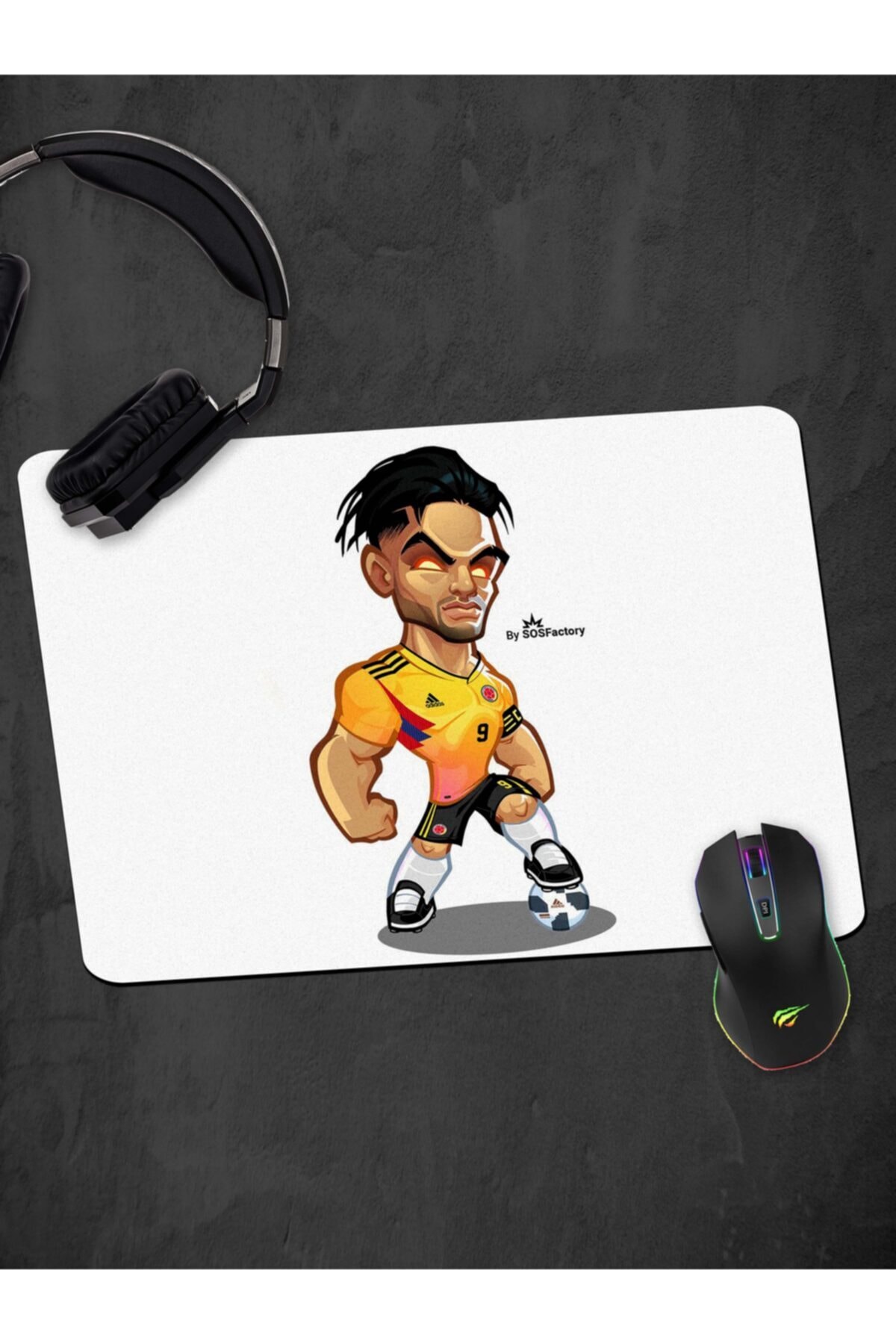 Panorama Ajans Futbol Kızgın Oyuncu Büyük Boy Mouse Pad
