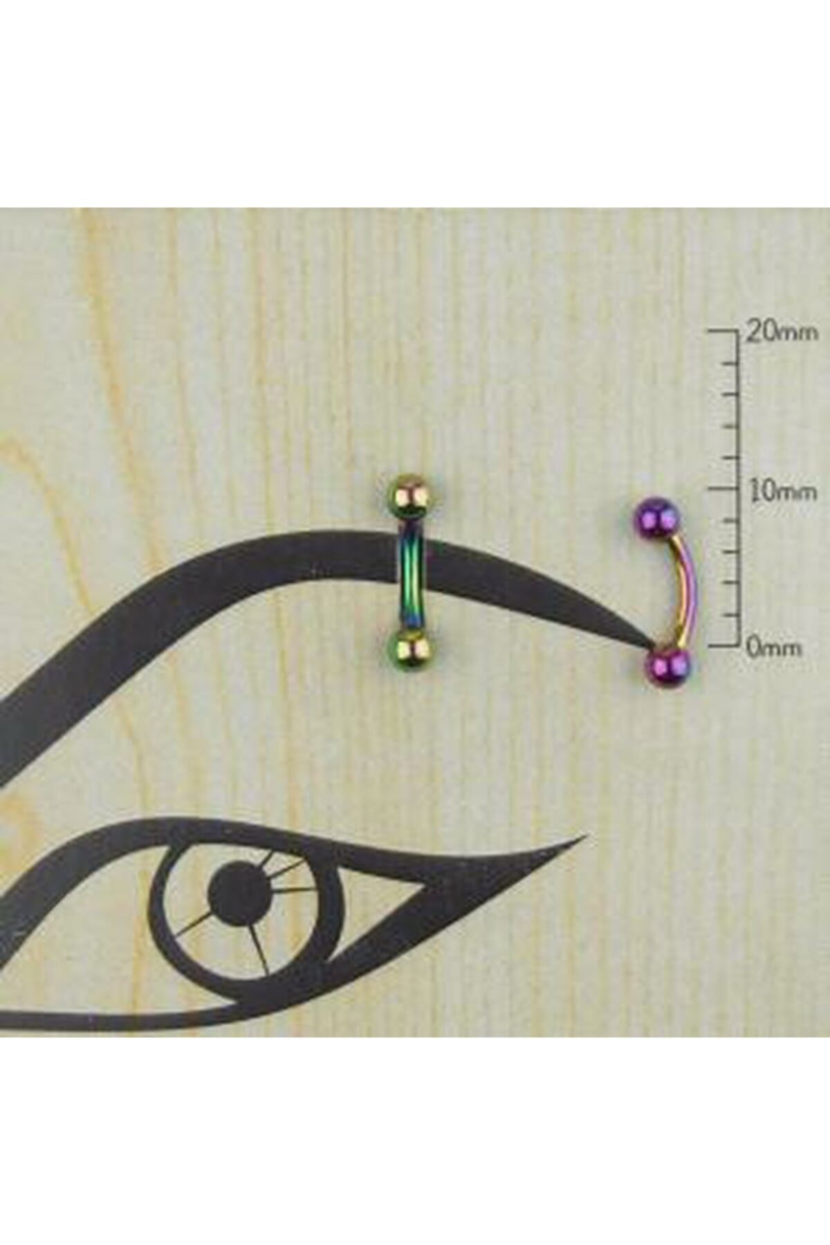 HEIMDALL Renkli 316l Cerrahi Çelik Kararmaz Kaş-rook-kıkırdak 10mm Piercing