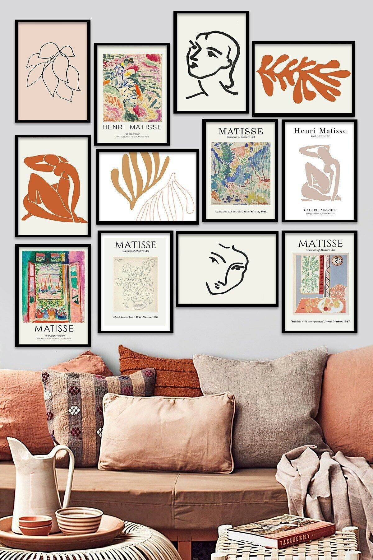 Kate Louise 12 Parça Gerçek Mdf Çerçeveli Kartpostal Mini Tablo Seti