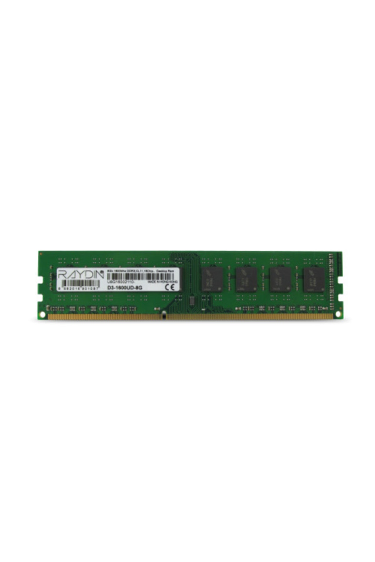 Raydın D3-1600ud-8g 8gb, Ddr3, 1600mhz, Cl11, 16 Chip, Desktop Ram