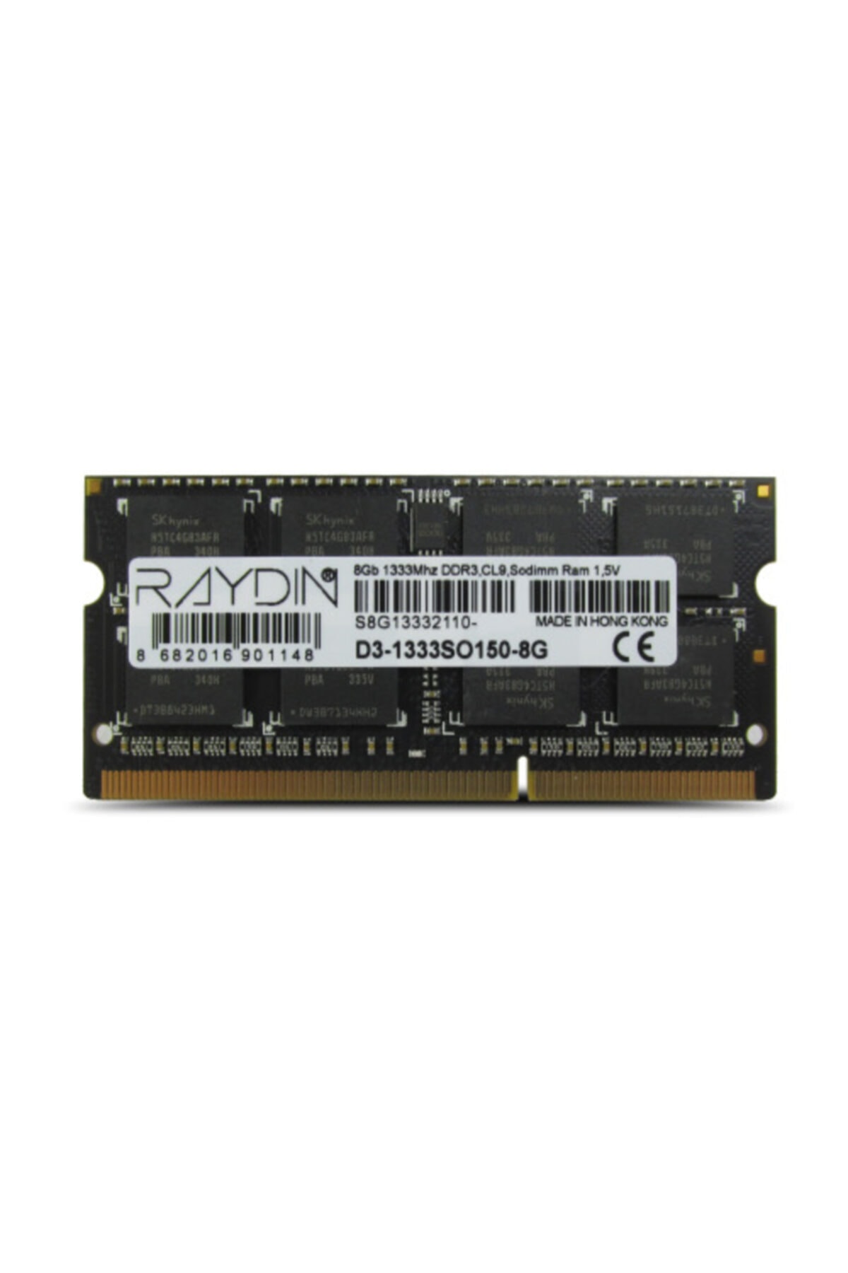 Raydın D3-1333so150-8g 8gb, Ddr3, 1333mhz, 1,5v, Cl9, Notebook Sodımm Ram