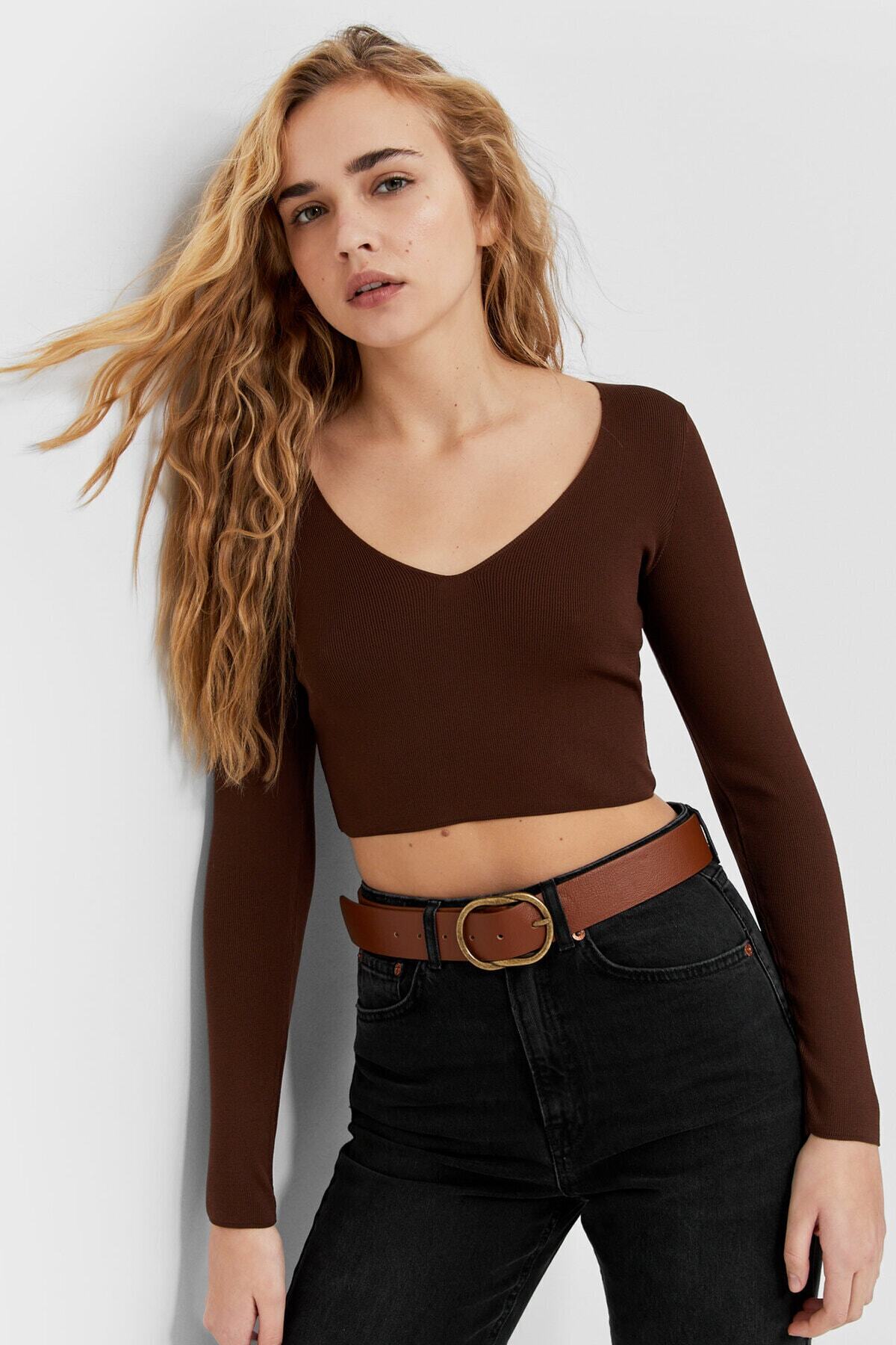 Stradivarius Asimetrik Tokalı Kemer