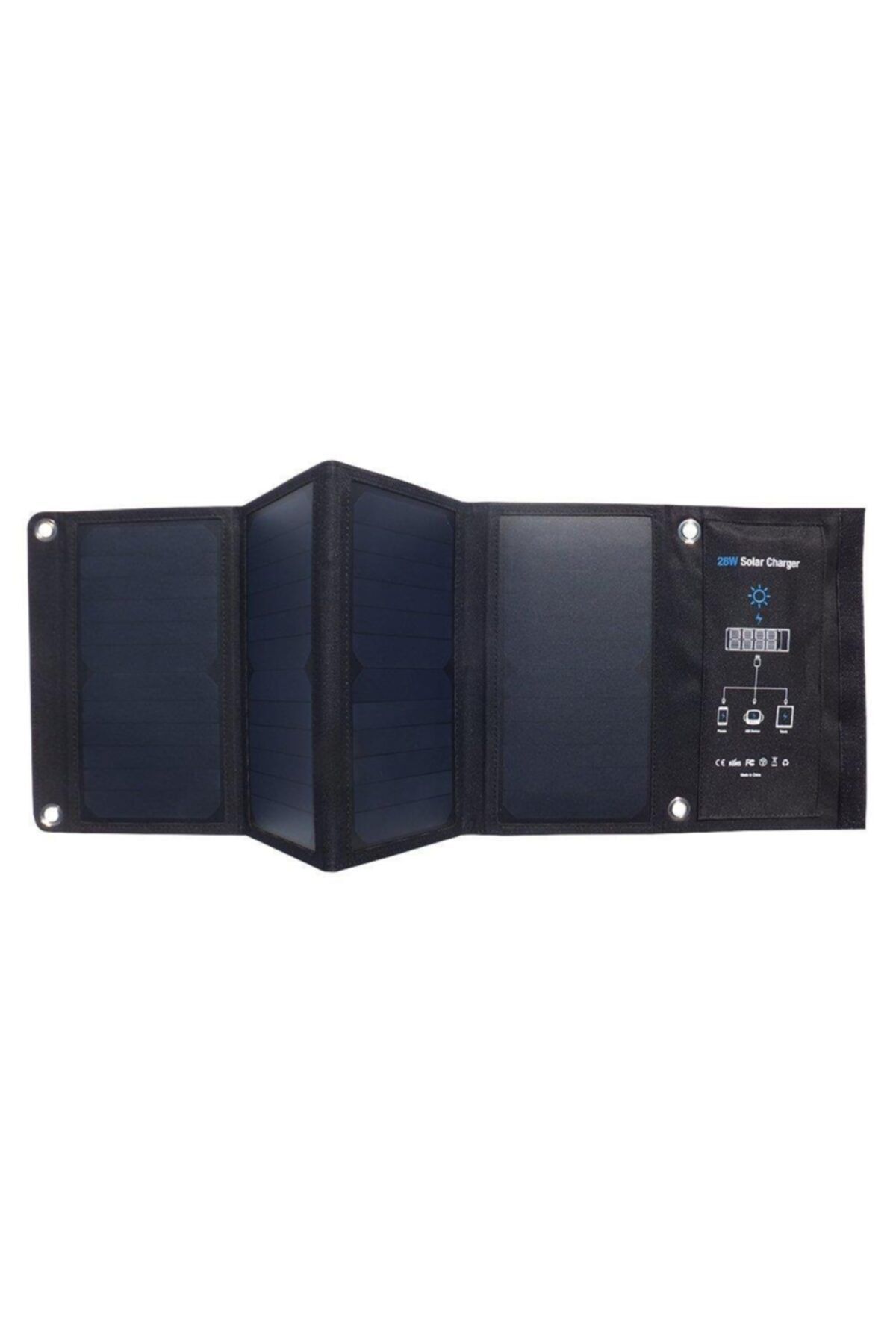 Juo 28w 4 Panelli Güneş Enerjili Katlanabilir Solar Şarj Aleti