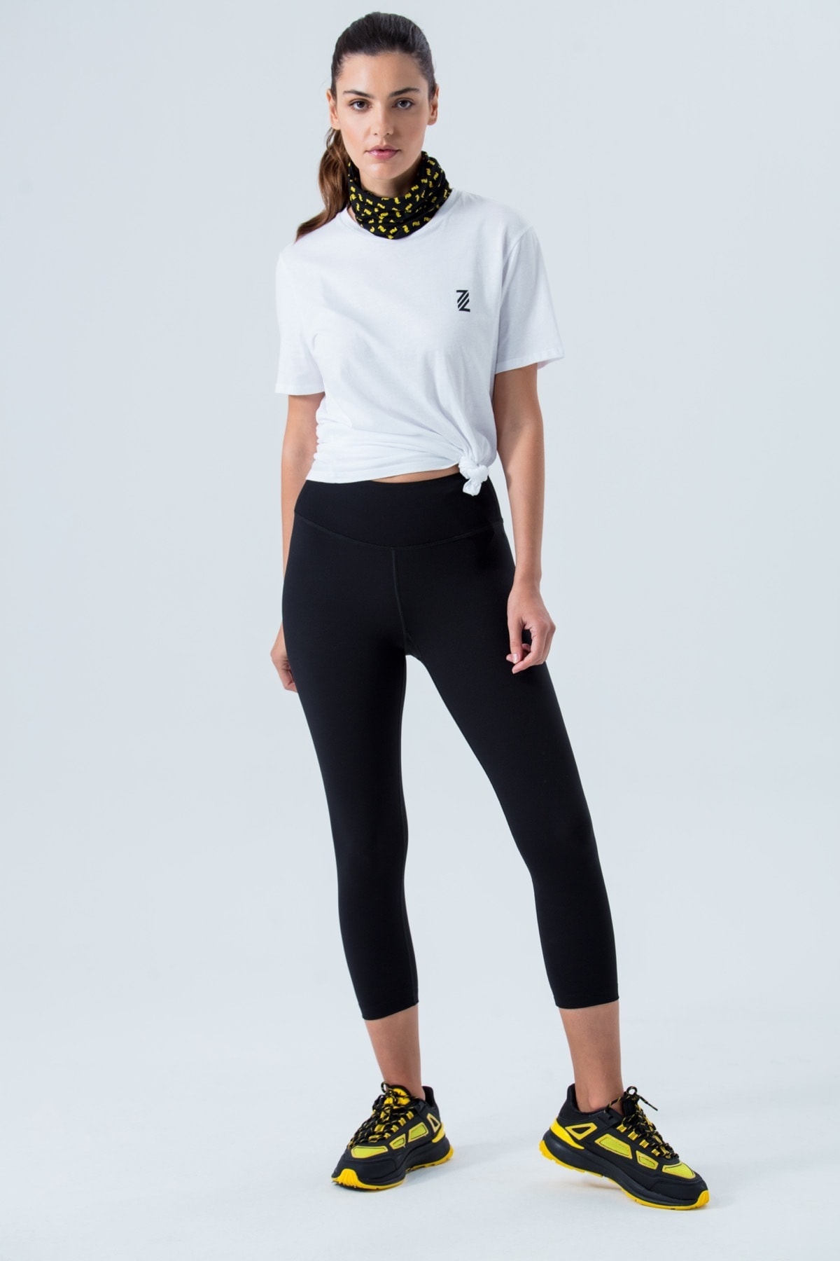 zinde sport Kadın Siyah Toparlayıcı Yüksek Bel Tayt