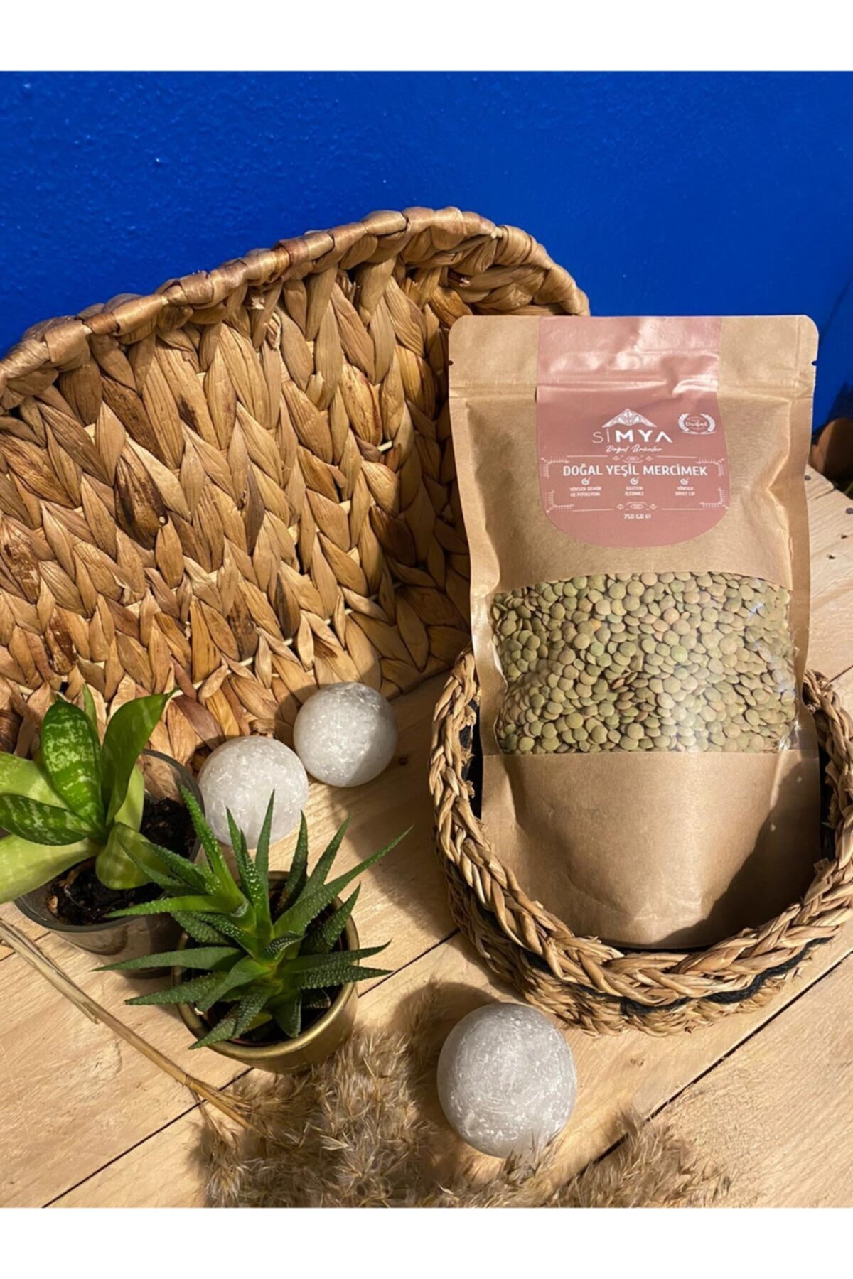 Simya Doğal Yeşil Mercimek 750 g