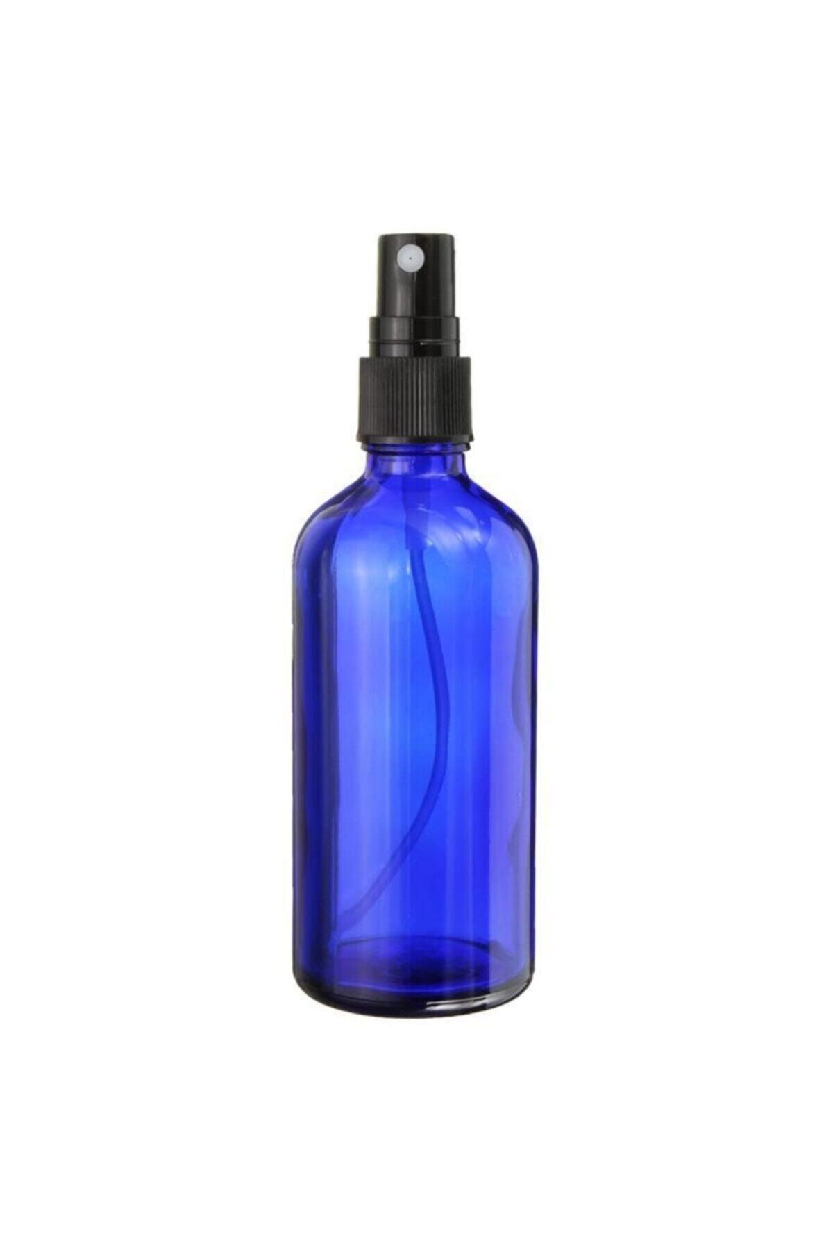 GALENİK Mavi Cam Şişe 100ml Siyah Sprey Başlıklı