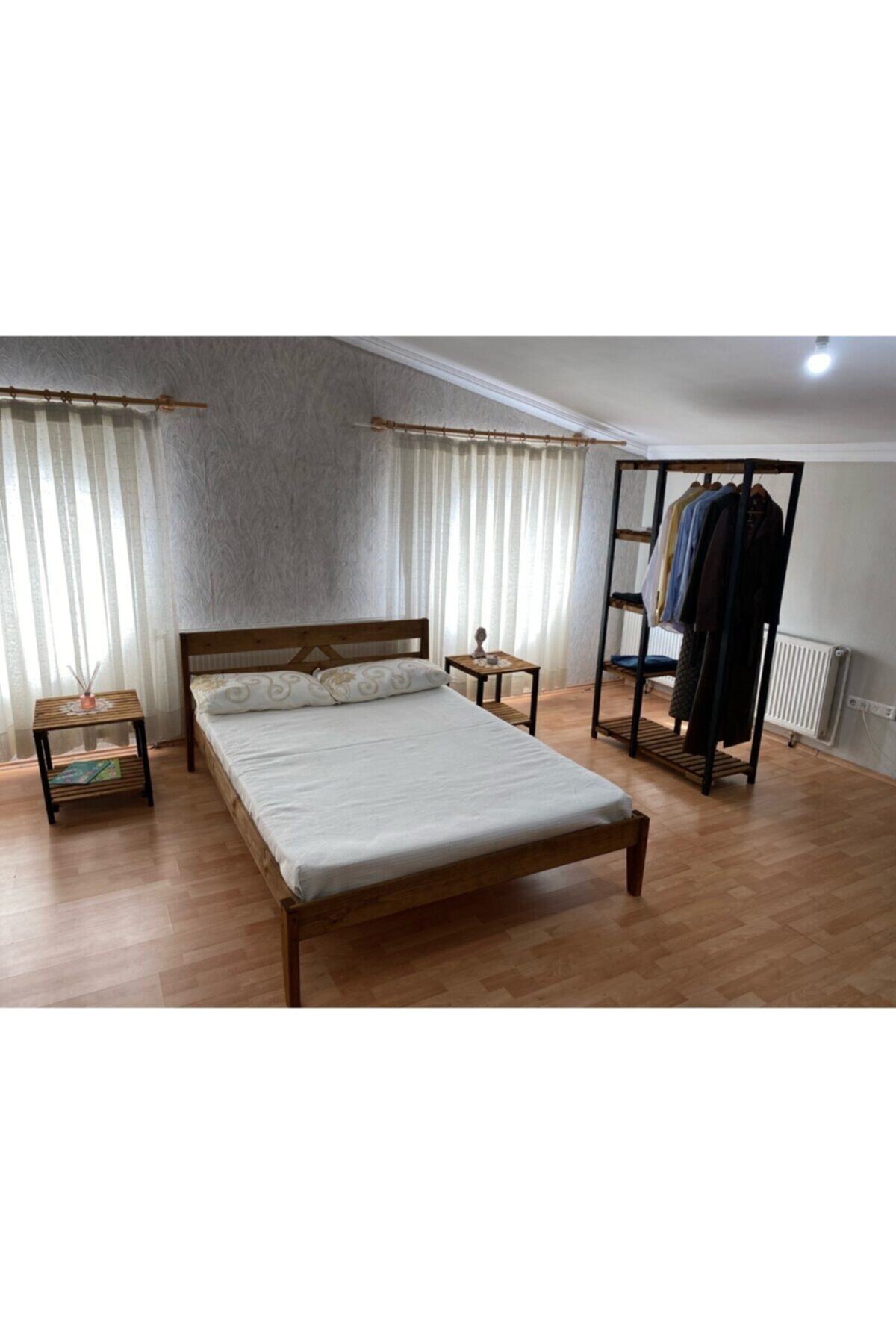 ALAÇAM MOBİLYA Doğal Ahşap Venüs Lux Çift Kişilik Karyola