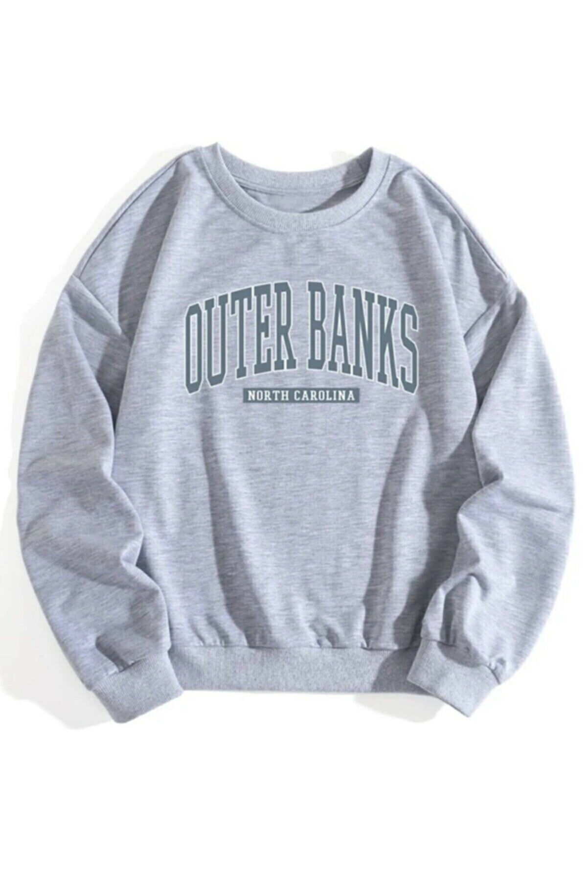 My Blog Kadın Gri Outer Banks Oversize Sweatshirt