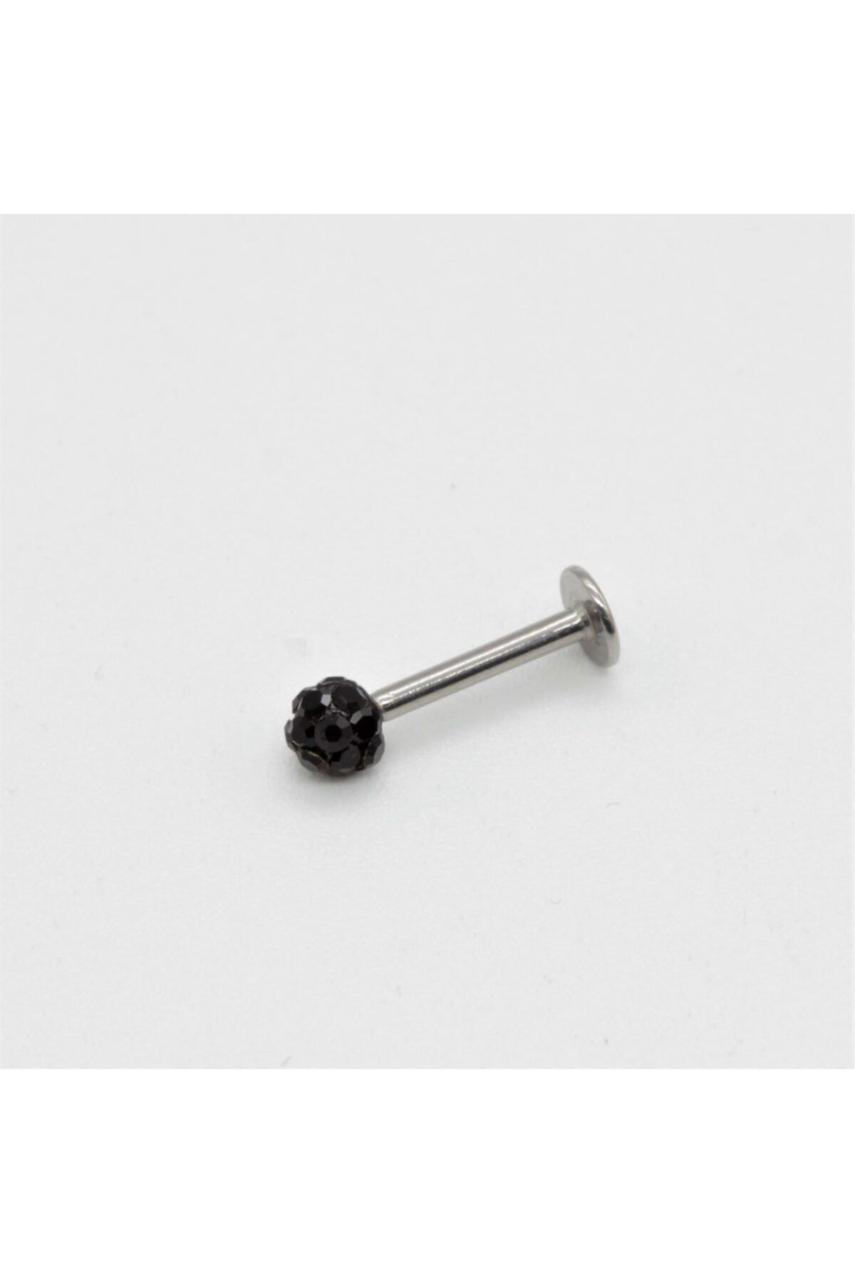 ROZA ACCESSORIES Cerrahi Çelik (siyah) Zirkon Taşlı; Kıkırdak, Dudak, Burun, Septum, Tragus Piercing.