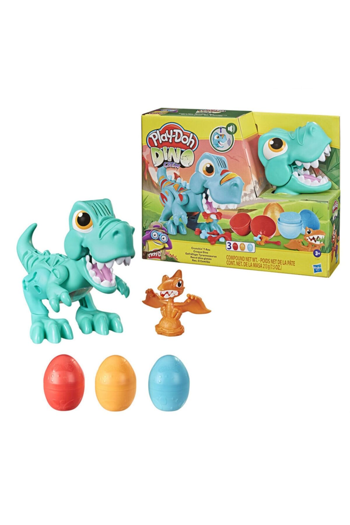 Hasbro 2022 Yılbaşı Fırsatları - Play-doh Obur Dinozor F1504 - ™ Beyaz At®