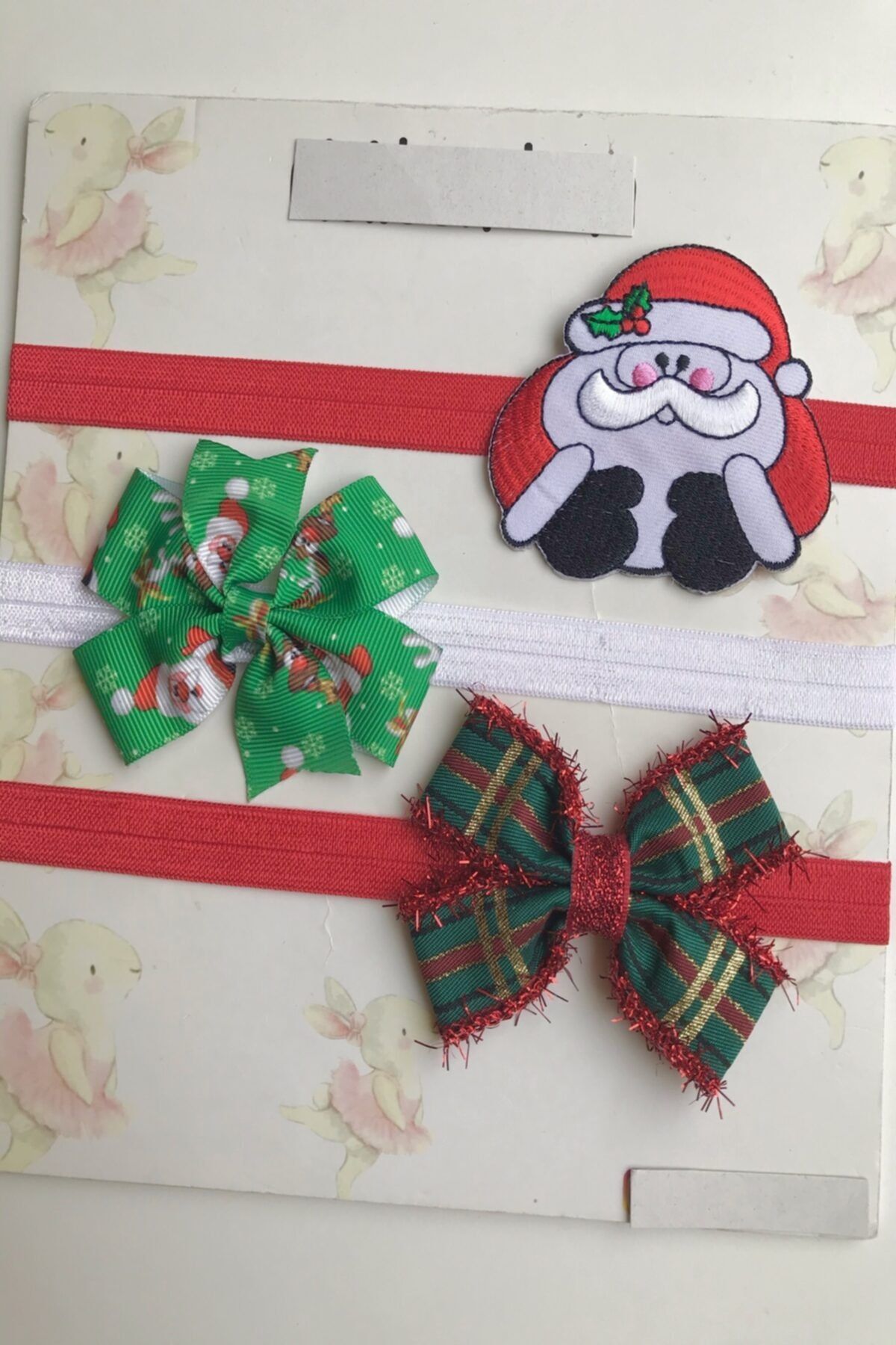 cici bandana Kız Bebek Çocuk Yeni Yıl Konsept Bandana Yılbaşı Kombin