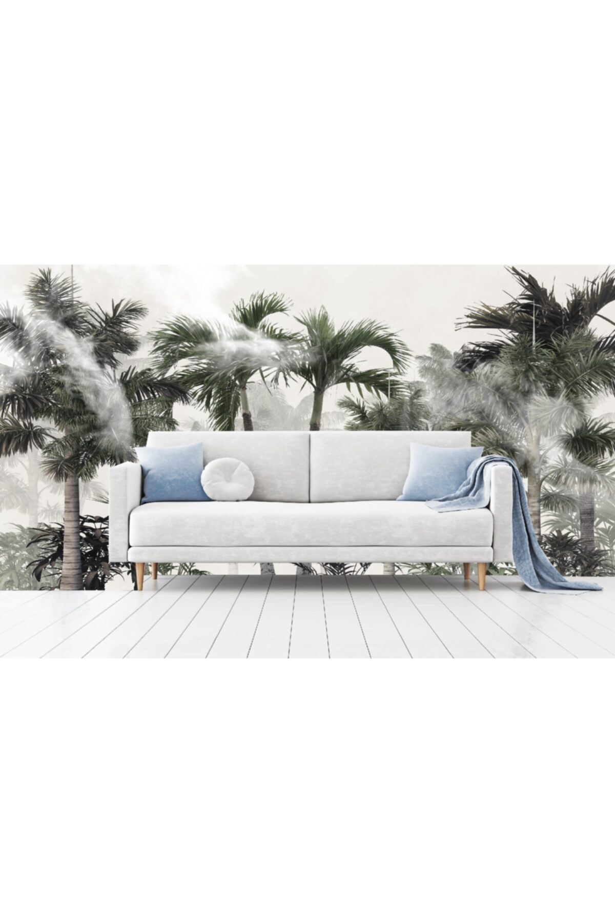 umut gergi tavan Yaprak Desenli Tek Parça Duvar Kağıdı