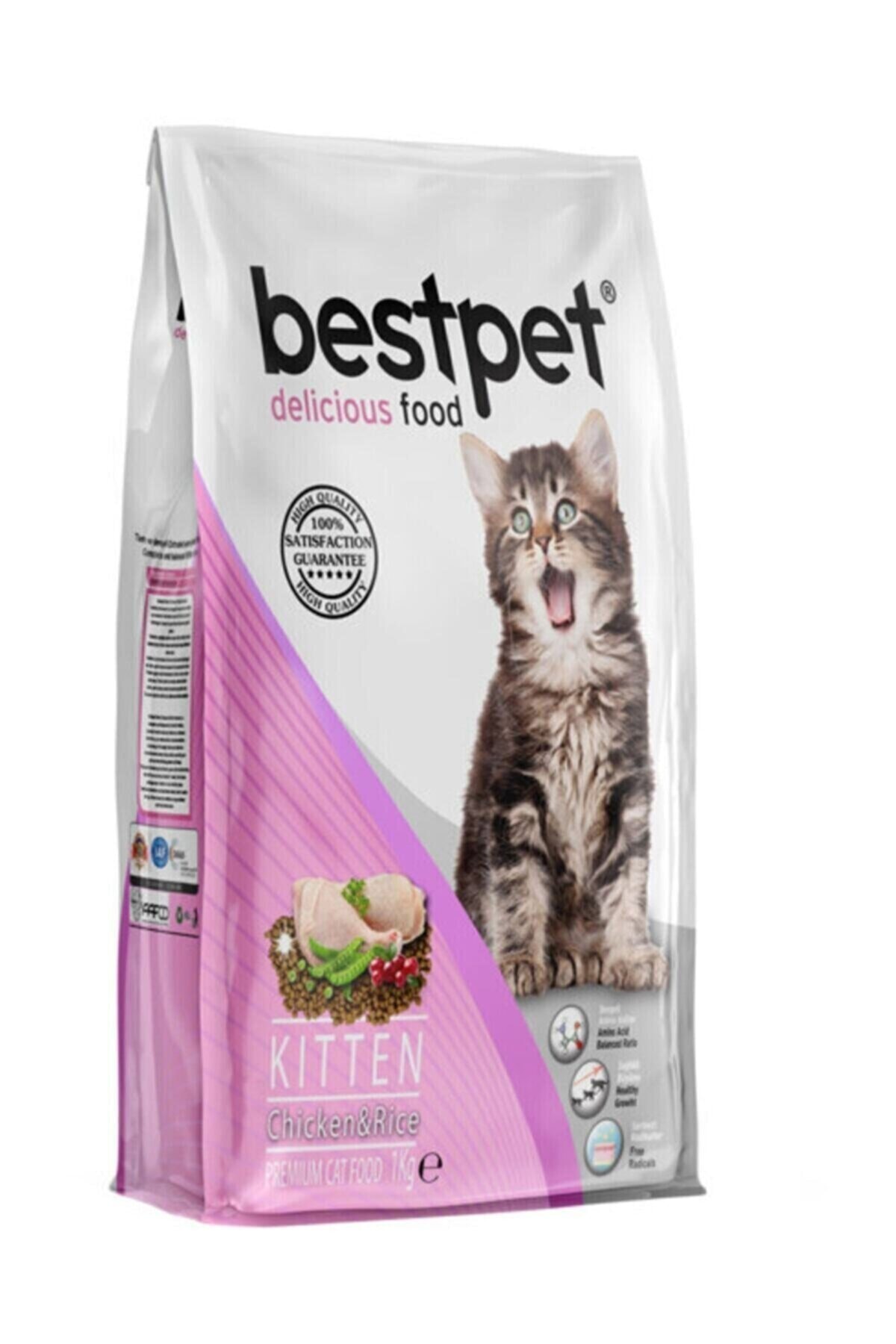Bestpet Özlem Petshop- Tavuklu Ve Pirinçli Yavru Kedi Maması 1 Kg- Özel Kilitli Paket